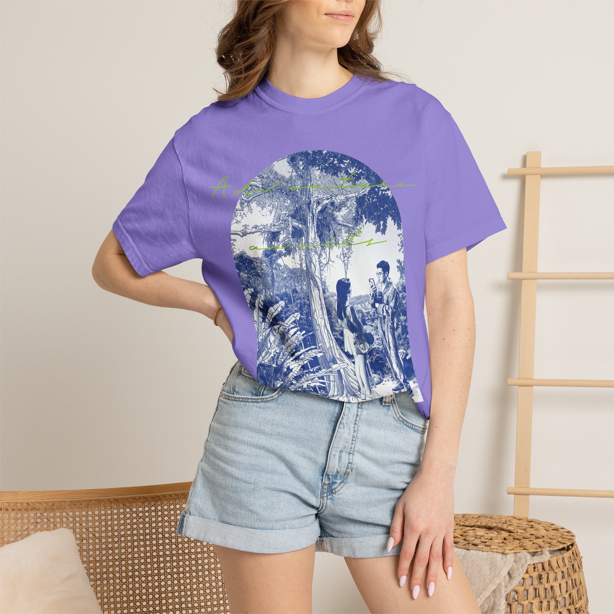 Custom Jungle Adventure Travel T-Shirt - Couple Vacation Gift