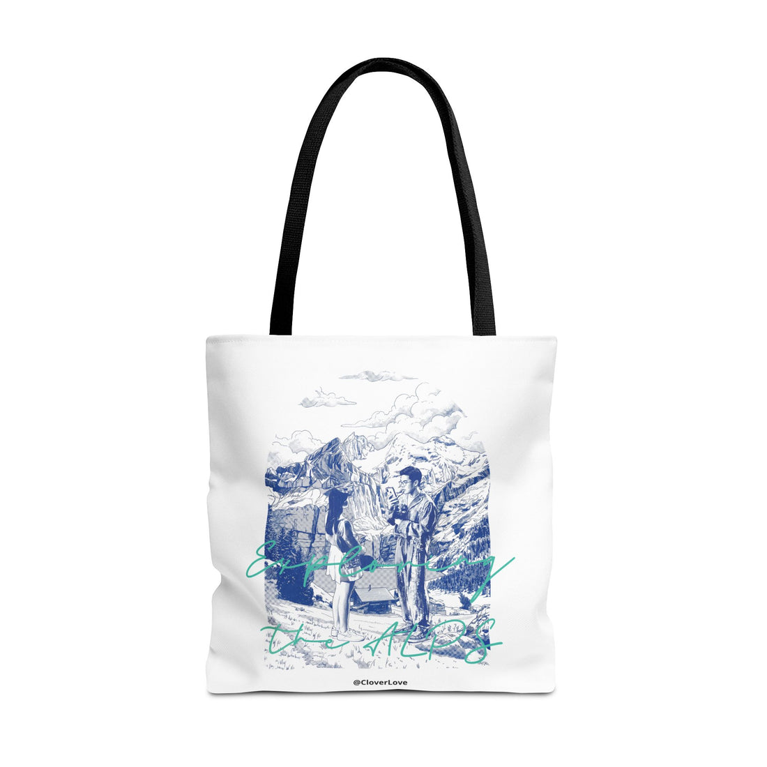 Travel Adventure Tote Bag | Vintage Mountain Explorer Canvas Bag