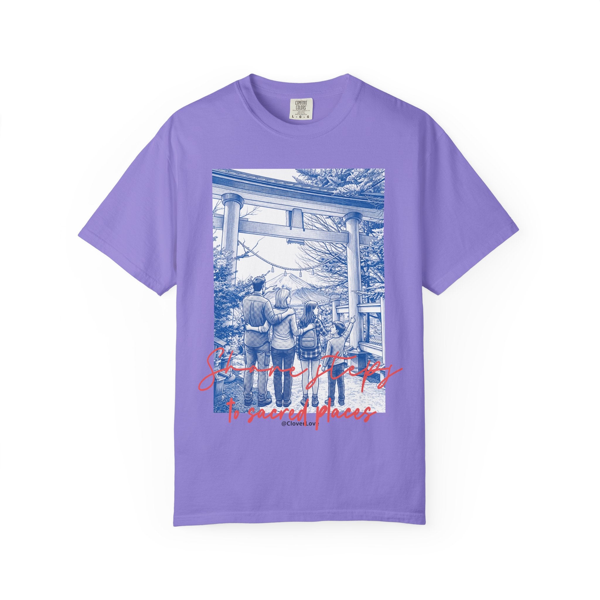 Custom Japan Landmark T-Shirt - Vintage Shrine Adventure Tee, Travel Lover Gift