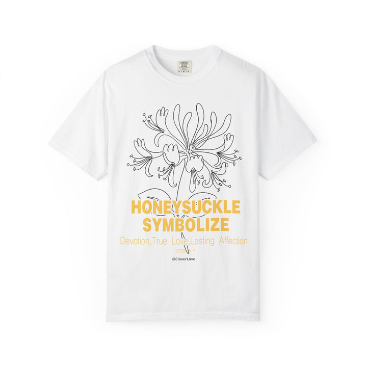 Honeysuckle Flower T-Shirt - Botanical Graphic Shirt for Flower Lovers