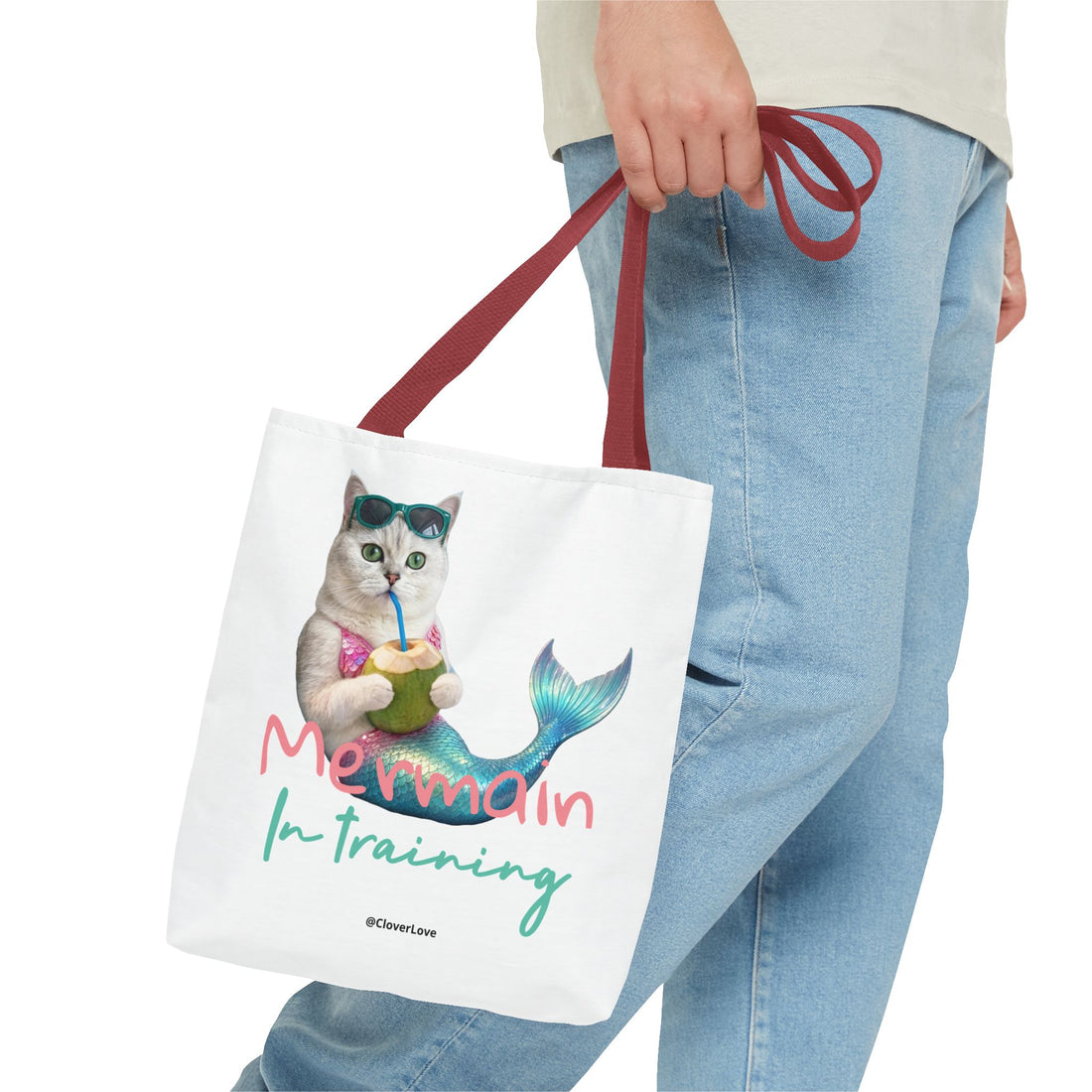 Custom Cat Tote Bag | Personalized Cat Photo Summer Canvas Bag