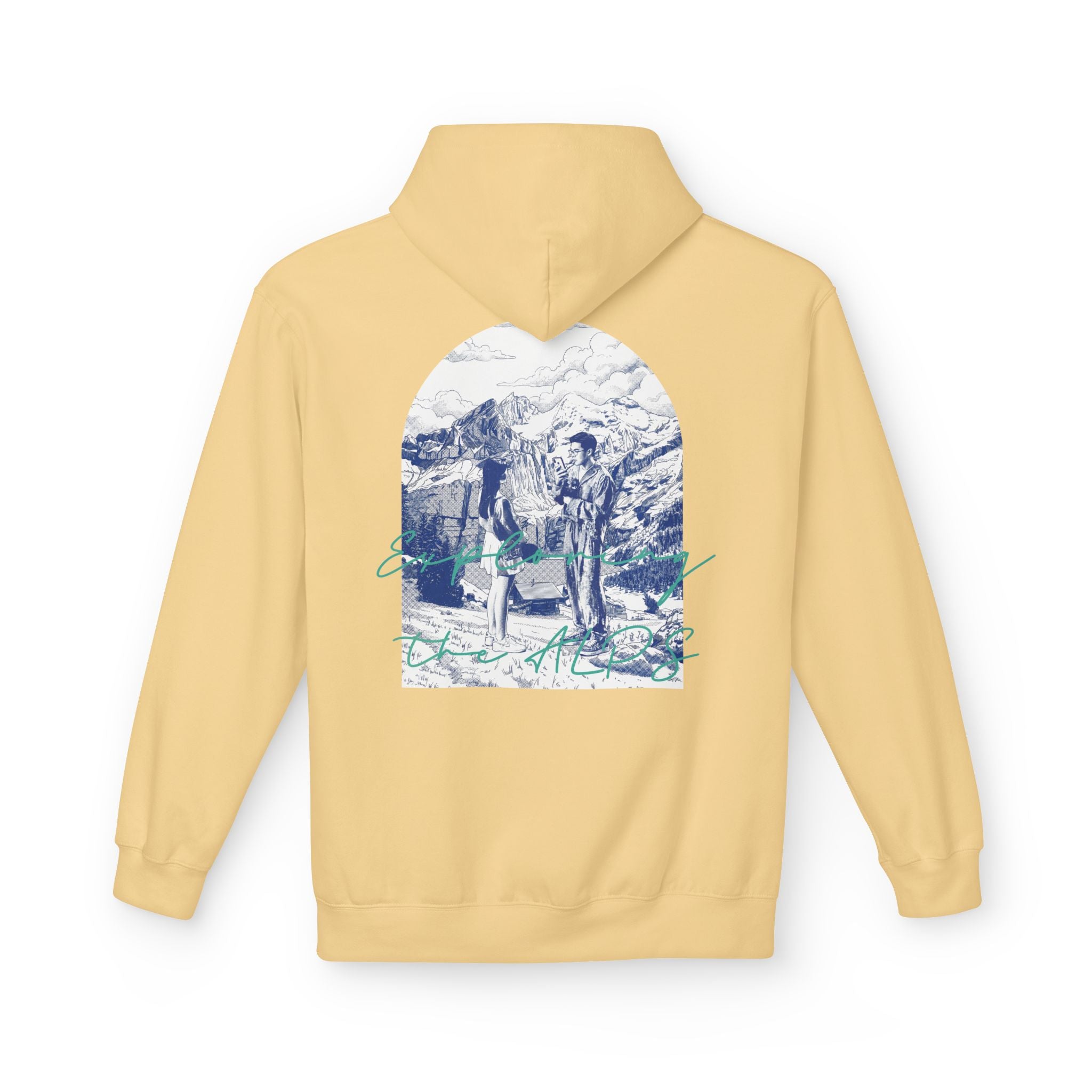 Mountain Travel Hoodie | Adventure Landscape Graphic Pullover