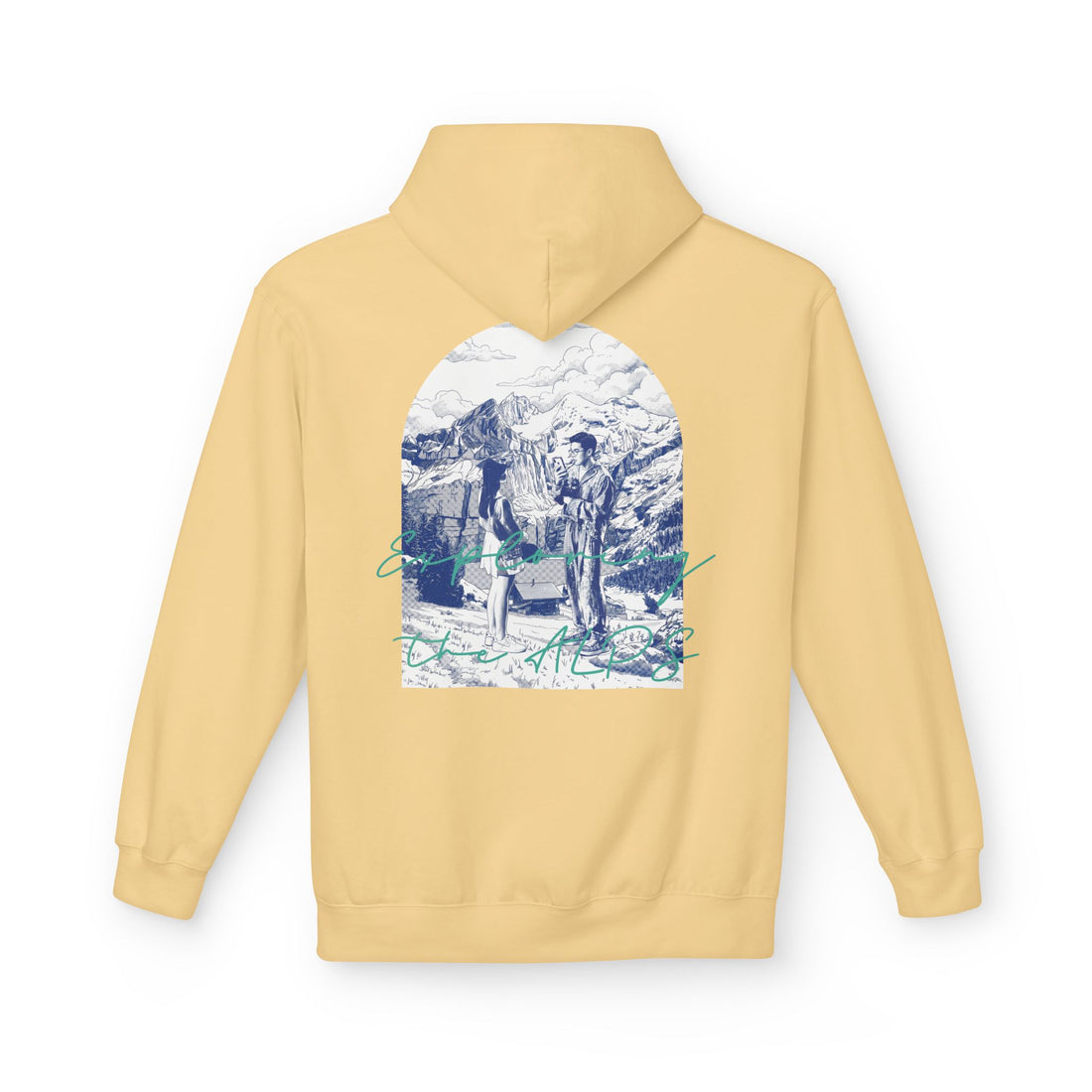 Mountain Travel Hoodie | Adventure Landscape Graphic Pullover