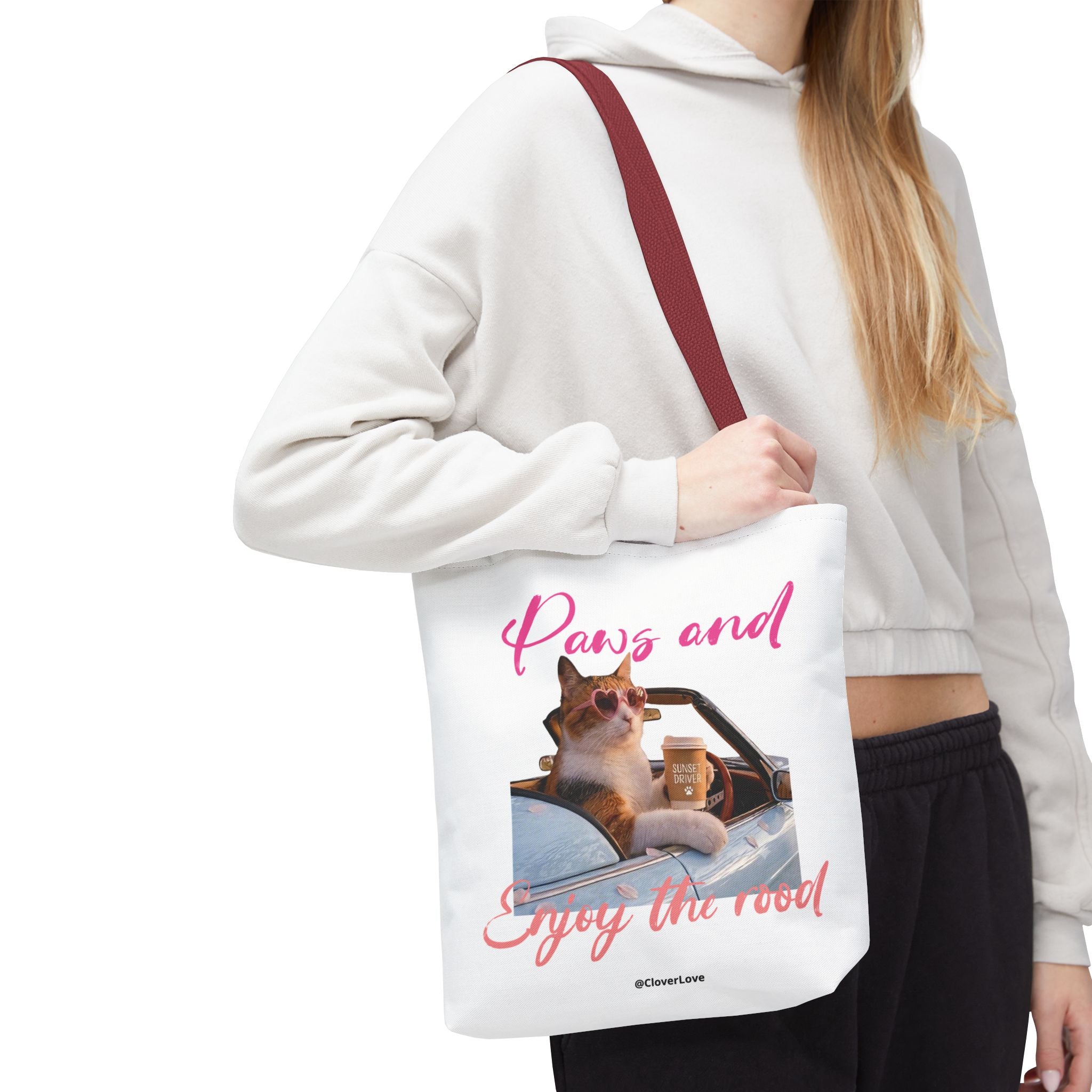 Cute Cat Tote Bag | Custom Cat Photo Personalized Canvas Bag
