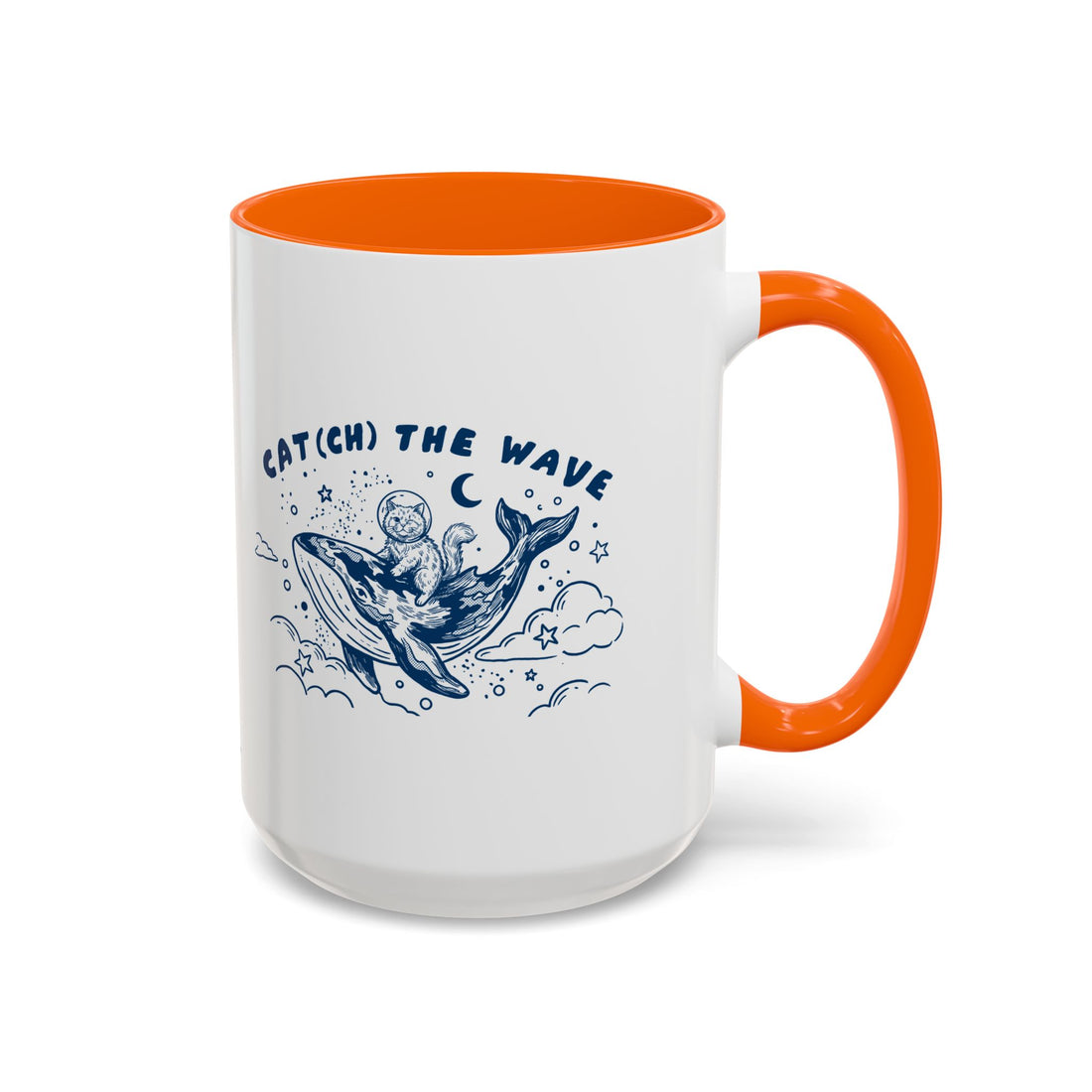 Cat's Wave Adventure Mug - Cute Cat Whale Ocean Coffee Cup