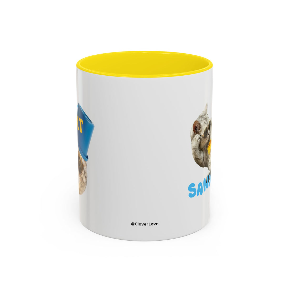 Lustige Sommerkatzen-Tasse | Personalisierte Strandkatzen-Kaffeetasse mit individuellem Text