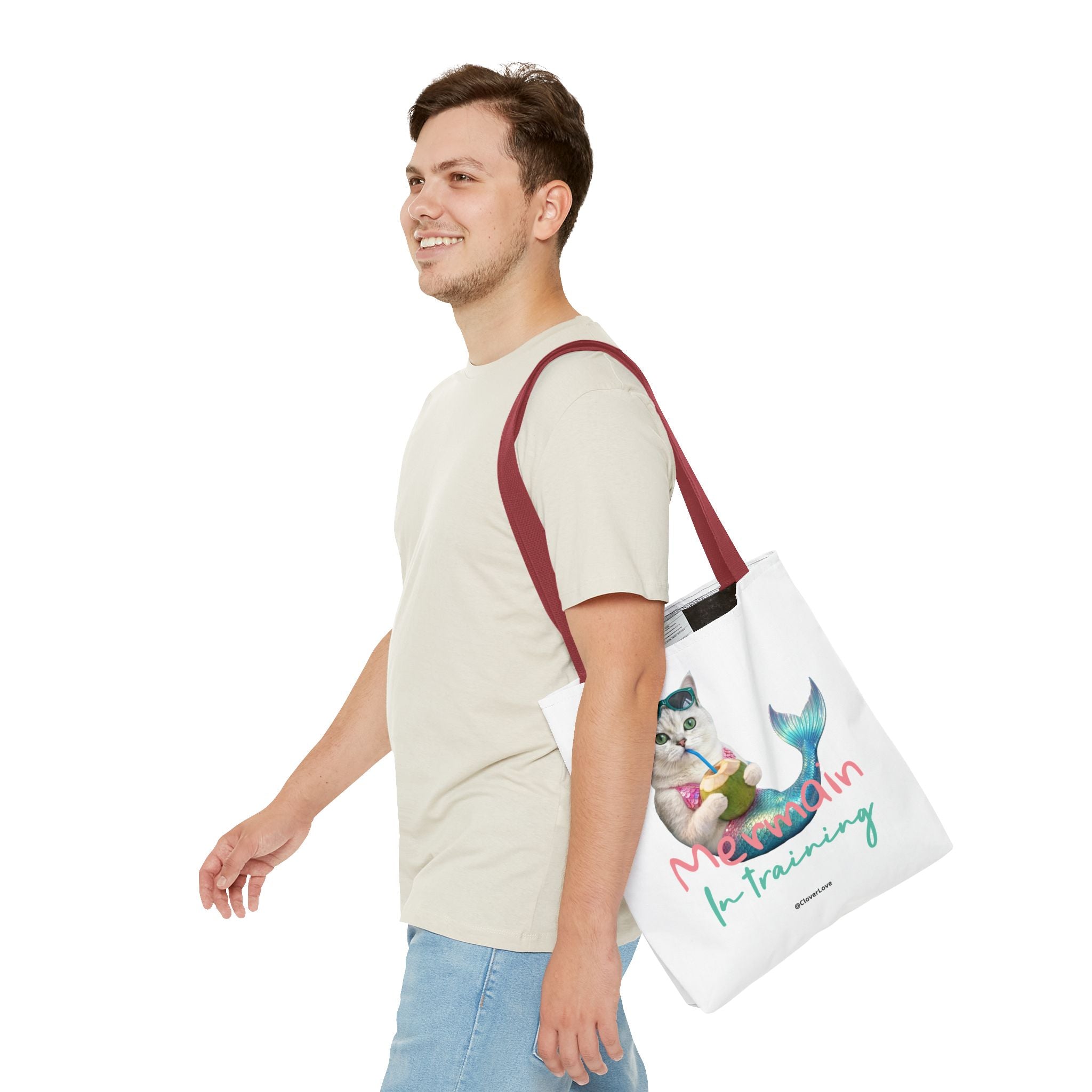 Custom Cat Tote Bag | Personalized Cat Photo Summer Canvas Bag