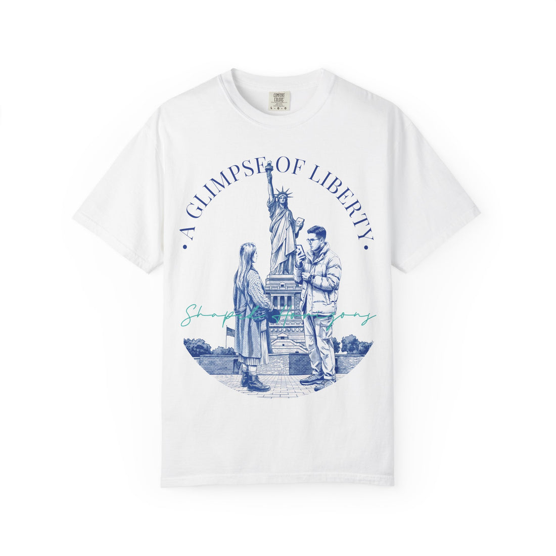 Custom Statue of Liberty Travel Memory T-Shirt - Couple Vacation Gift