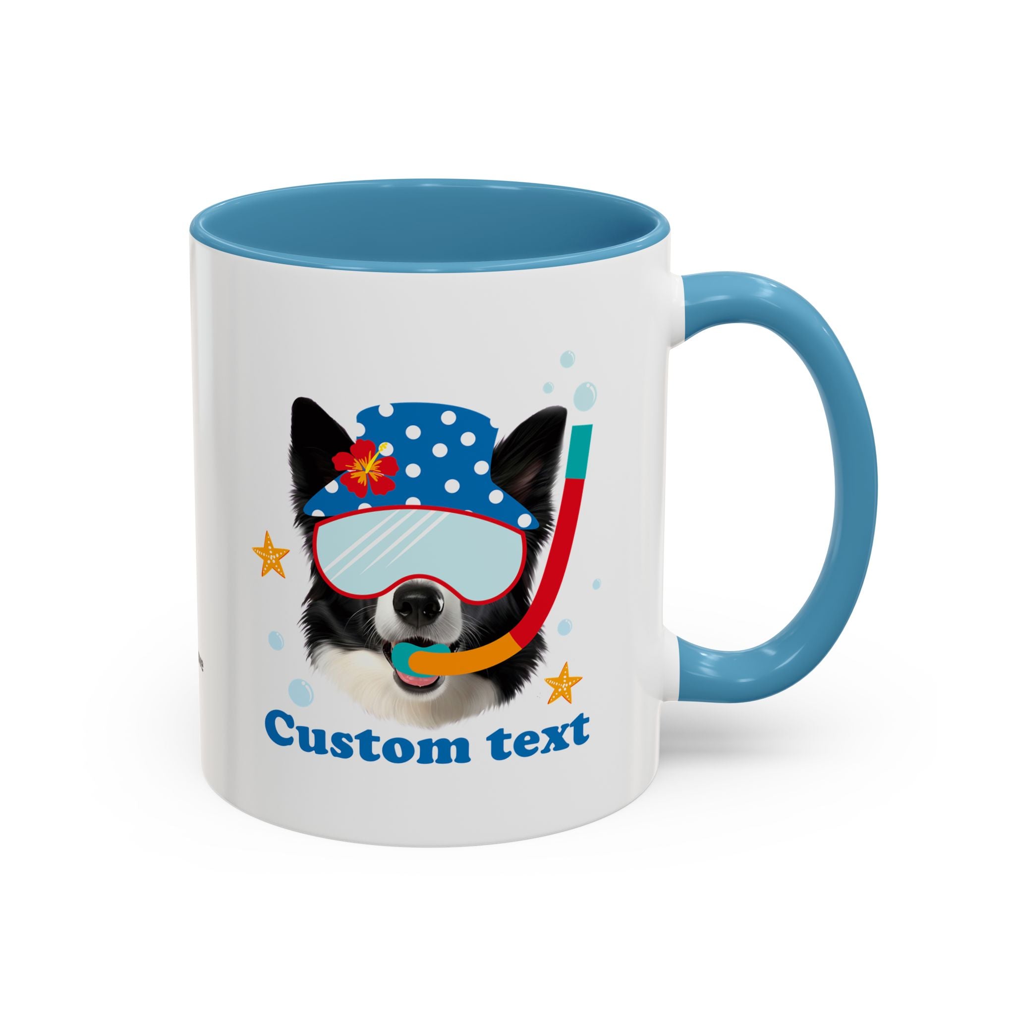 Summer Diving Dog Mug | Personalized Dog Photo Coffee Cup With Custom Text