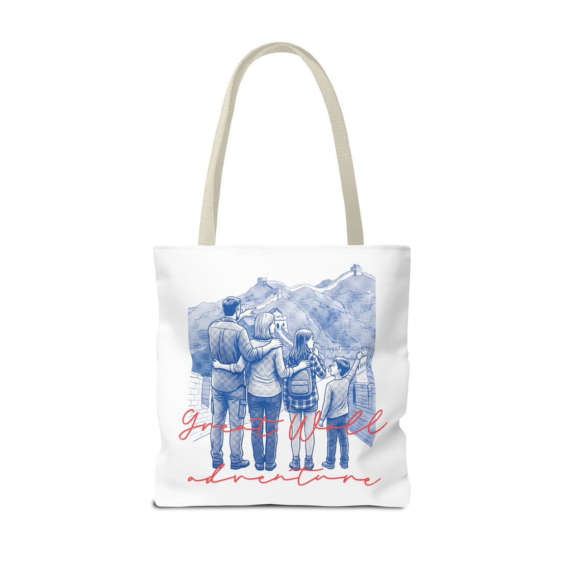 Great Wall of China Tote Bag, Family Travel Souvenir Bag, Landmark Canvas Tote