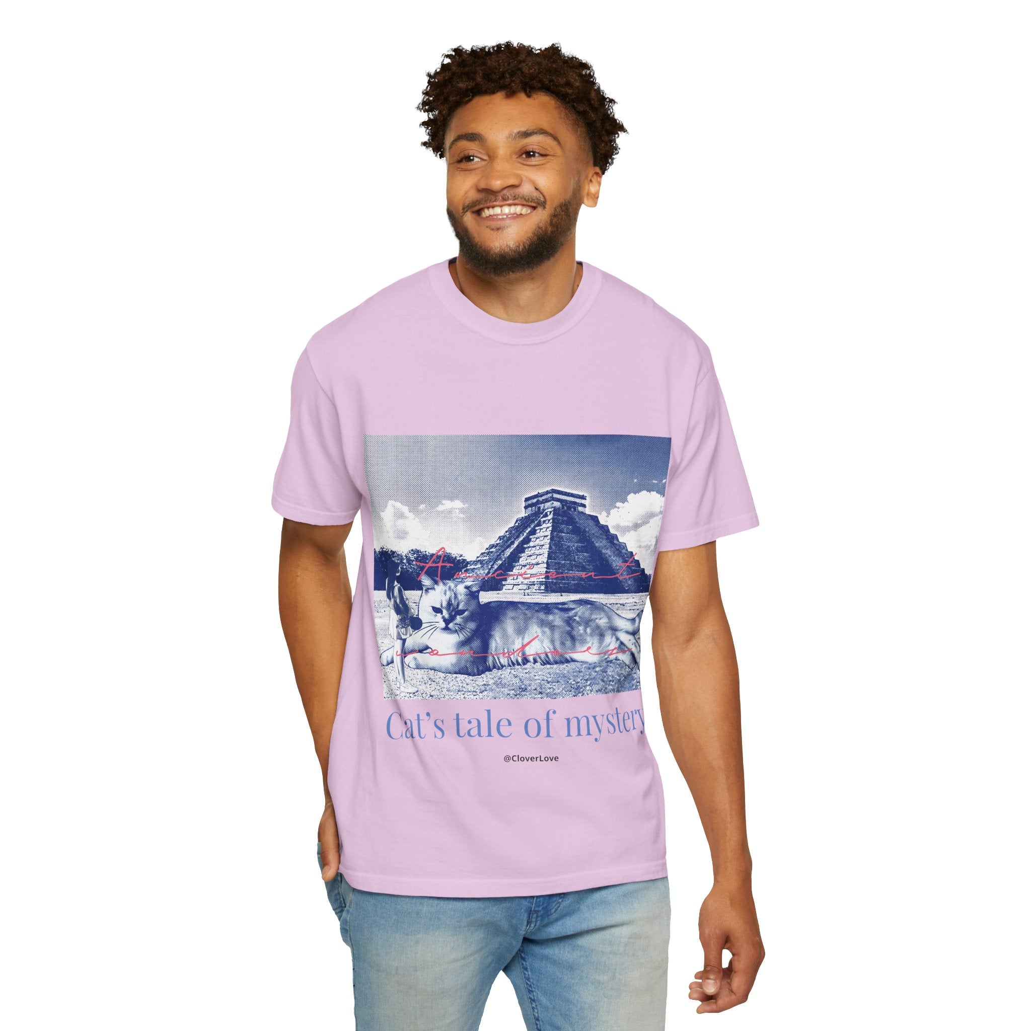Custom Pet Portrait Travel T-Shirt - Personalized Cat Lover Gift