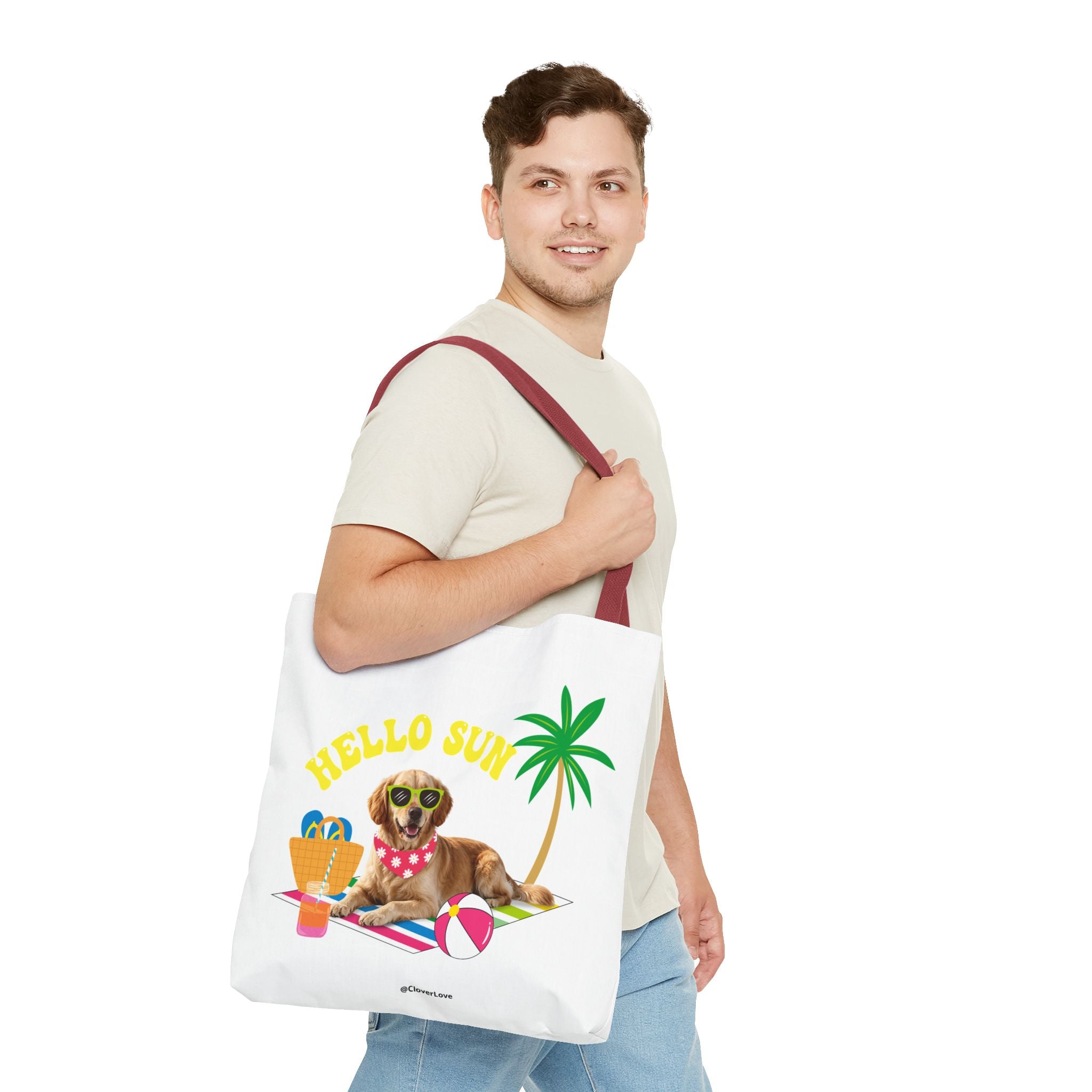 Funny Dog Tote Bag | Personalized Pet Photo Summer Canvas Bag