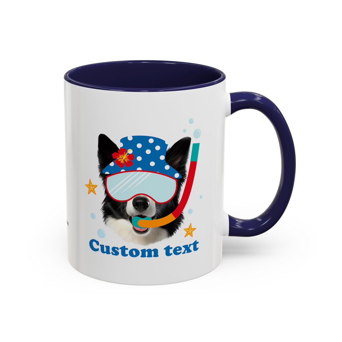 Summer Diving Dog Mug | Personalized Dog Photo Coffee Cup With Custom Text