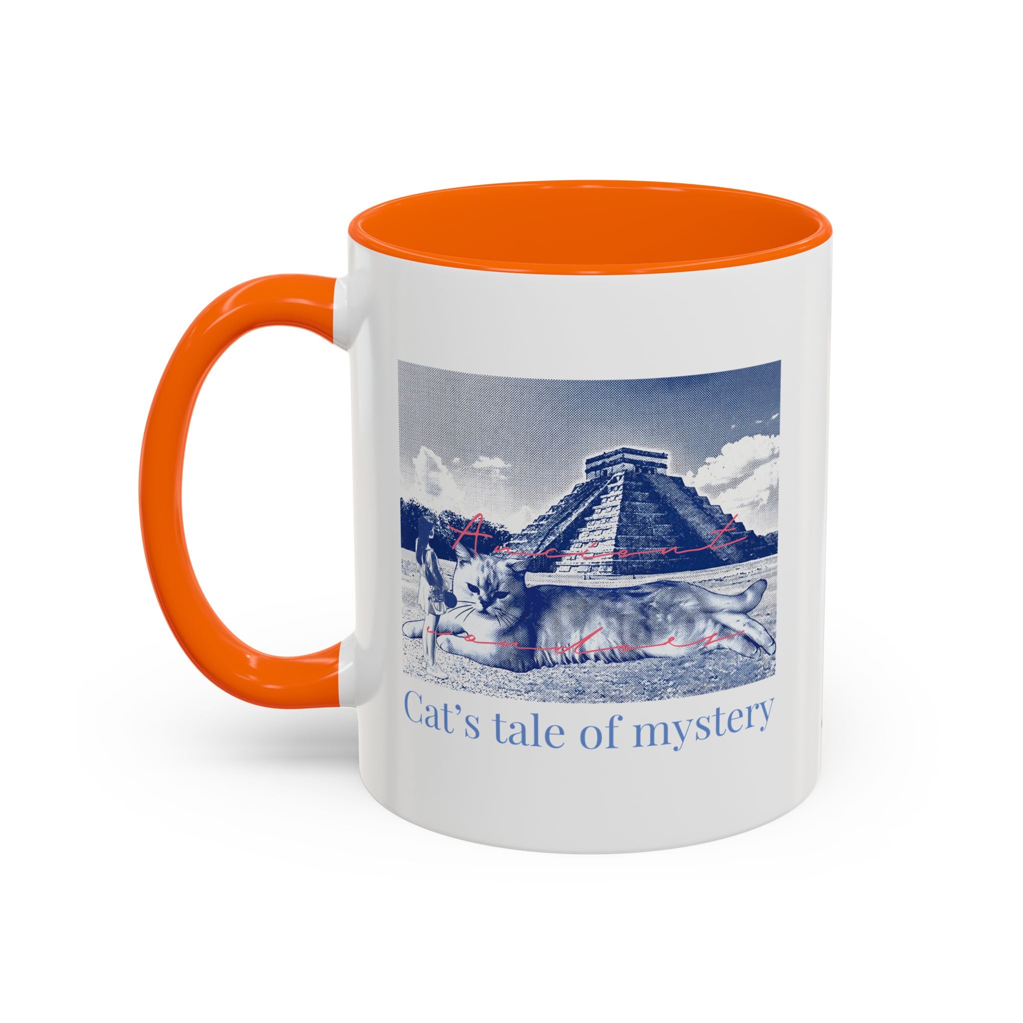 Chichen Itza Cat Travel Mug - Mexico Landmark Coffee Cup for Cat Lovers