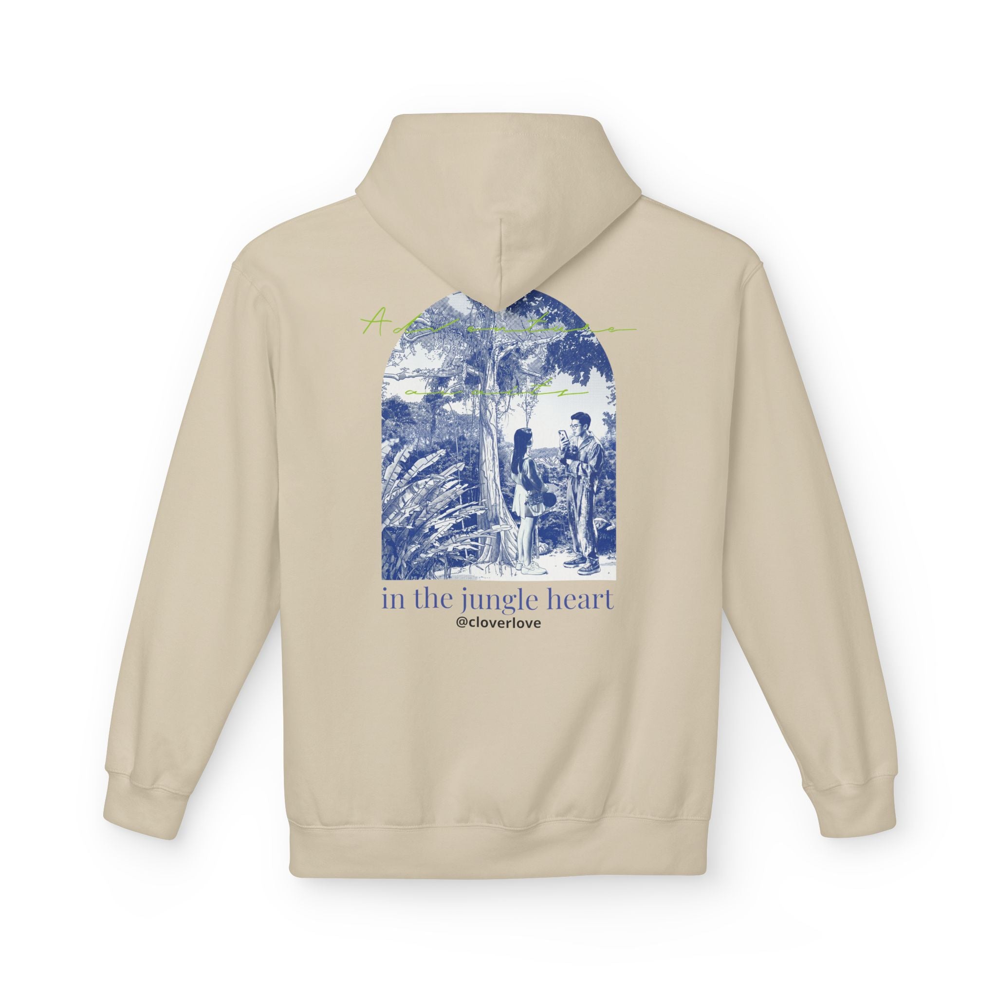 Dschungel-Abenteuer Hoodie – Vintage Tropical Travel Grafik Pullover Sweatshirt
