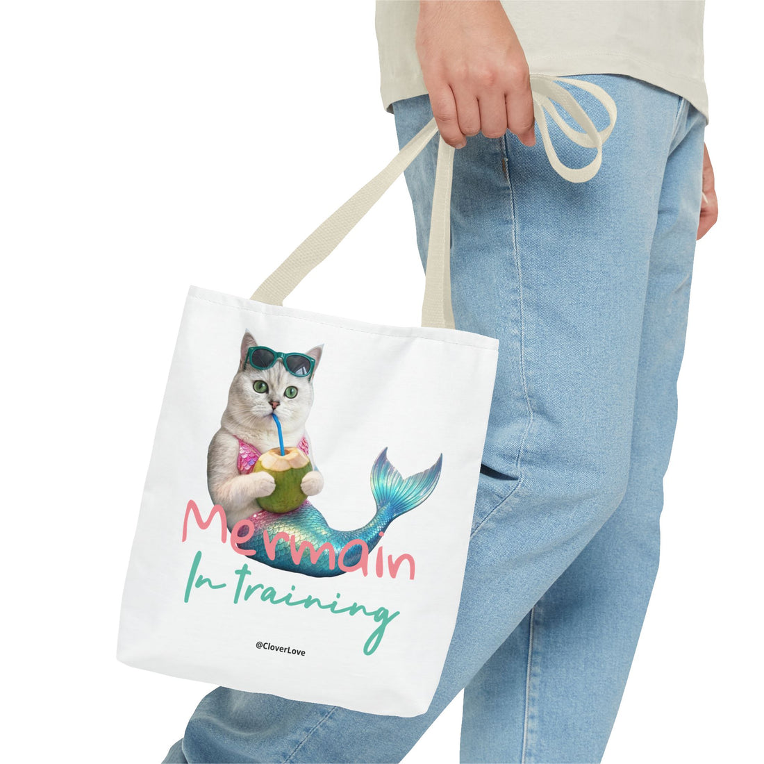Custom Cat Tote Bag | Personalized Cat Photo Summer Canvas Bag