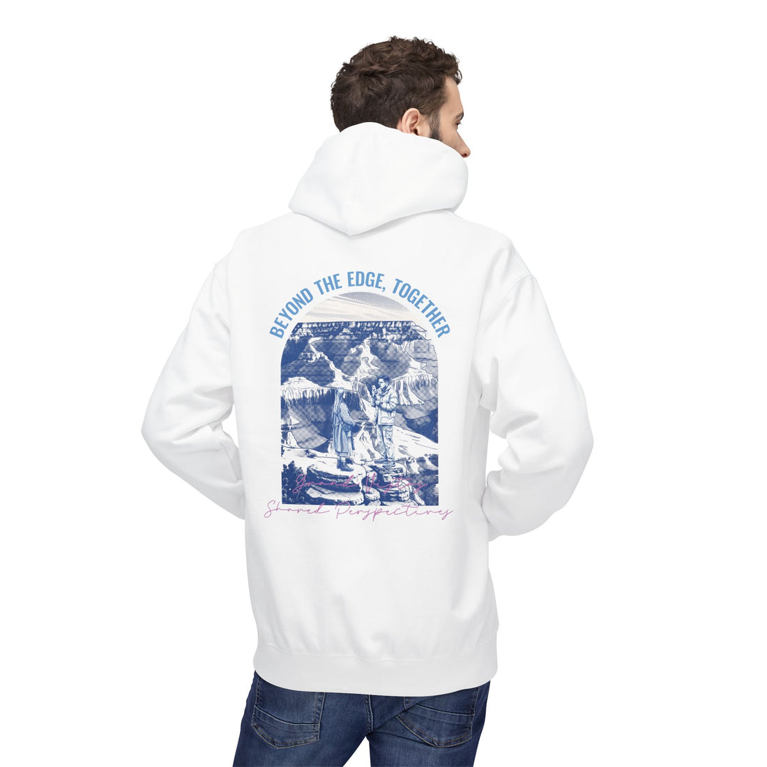 Beyond The Horizon Custom Travel Hoodie, Scenic Landmark Couple Gift
