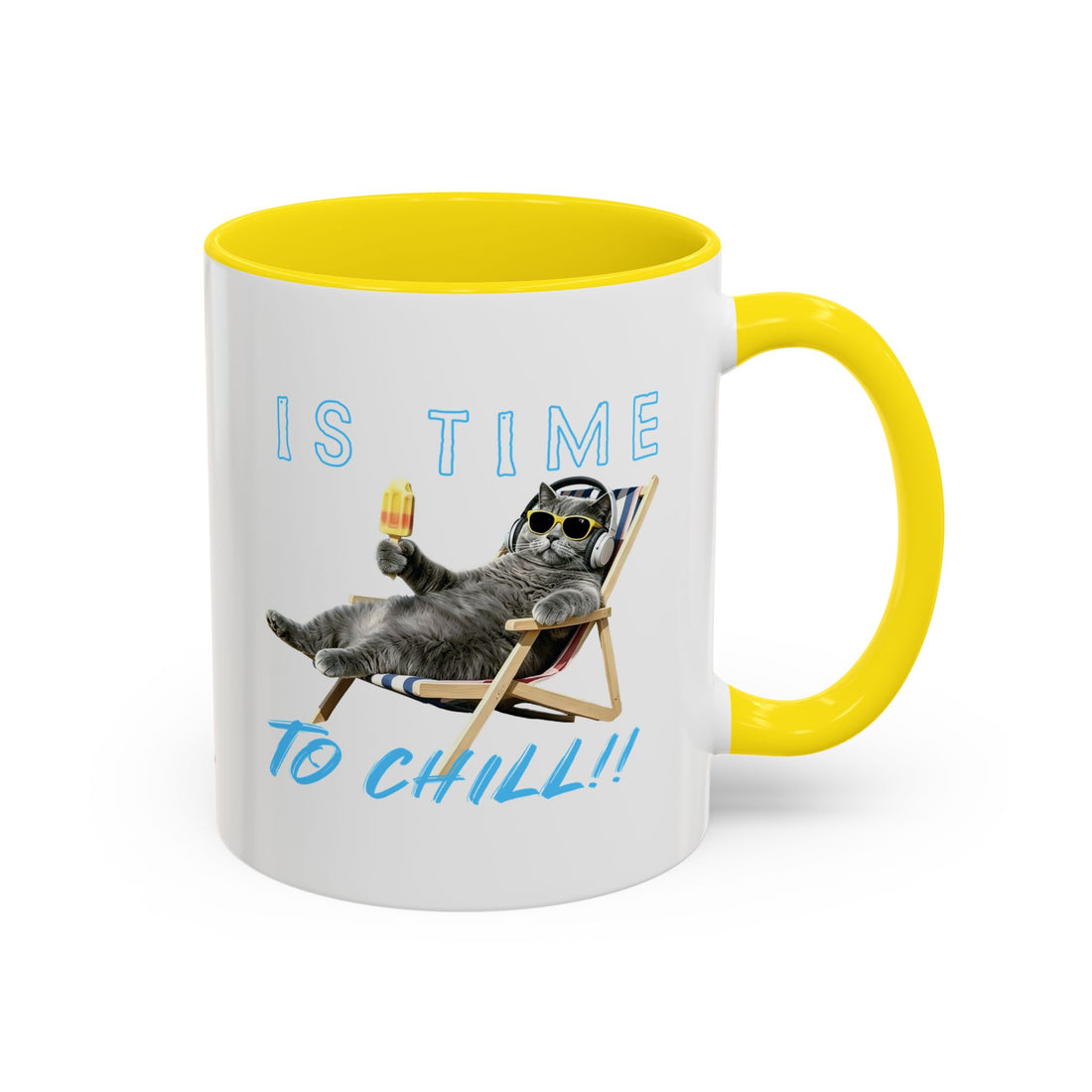 Chill Cat Sommerbecher | Personalisierte Katzenfoto-Kaffeetasse mit individuellem Text