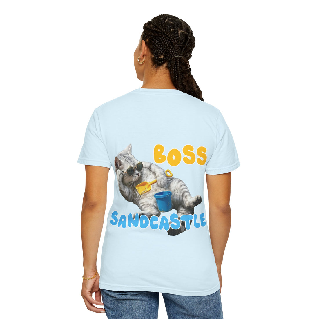 Custom Cat Summer T-Shirt - Funny Beach Cat Tee, Cat Lover Gift