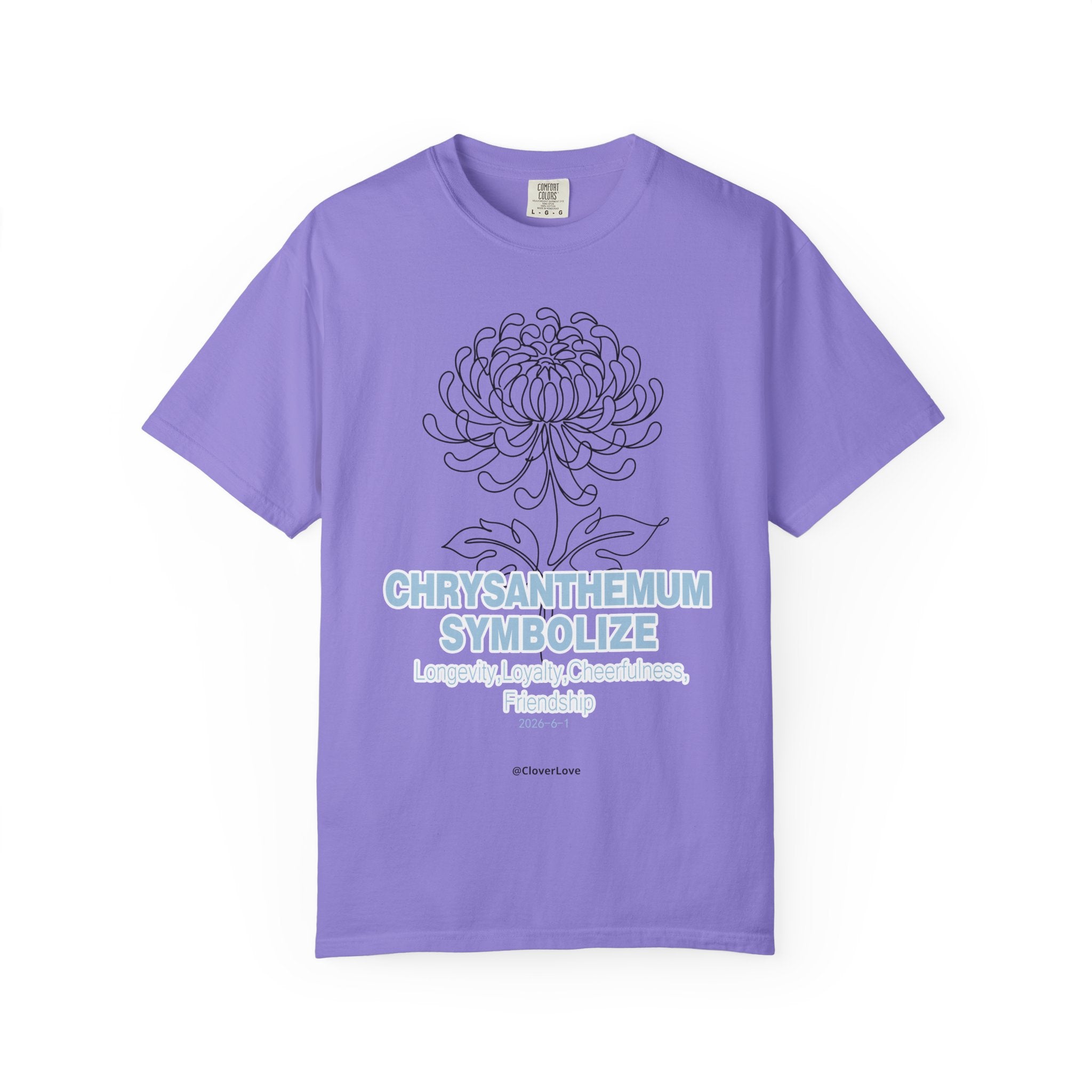 Chrysanthemum Flower T-Shirt - Botanical Graphic Shirt for Flower Lovers