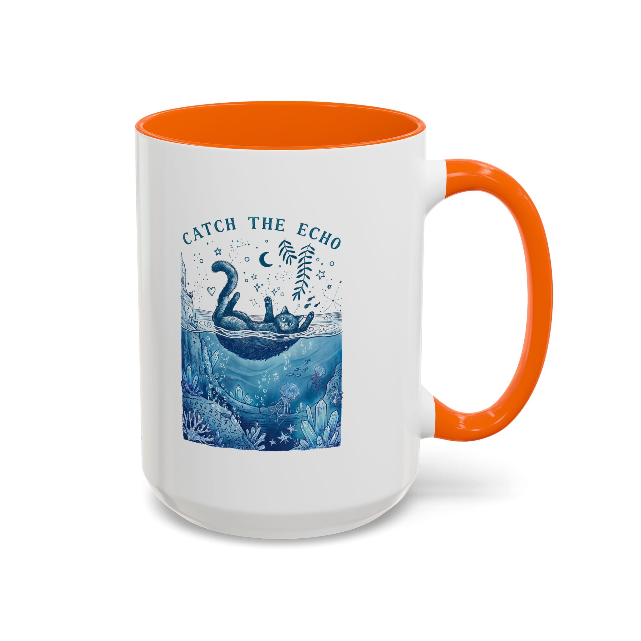 Cat's Ocean Echo Mug - Cute Underwater Cat Lover Coffee Cup