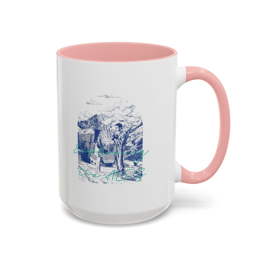 Explore The Alps Travel Mug - Mountain Adventure Coffee Cup