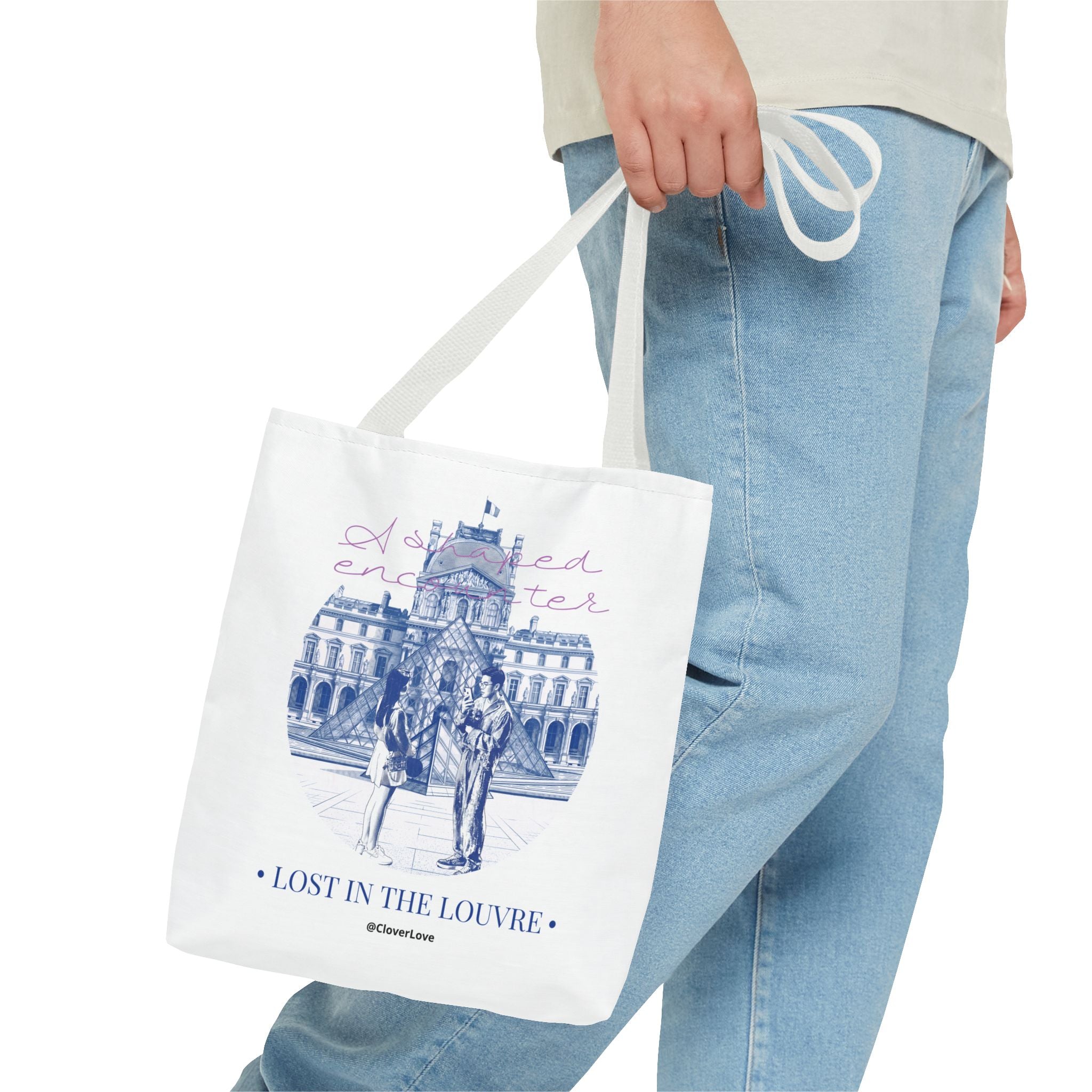 Louvre Paris Tote Bag | Vintage Museum Travel Canvas Bag