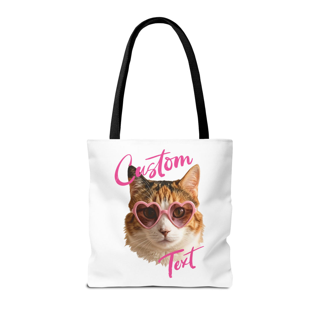 Cute Cat Tote Bag | Custom Cat Photo Personalized Canvas Bag