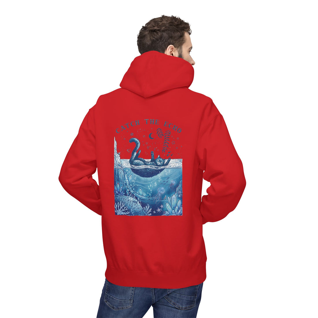 Cat Ocean Adventure Hoodie | Vintage Underwater Graphic Sweatshirt