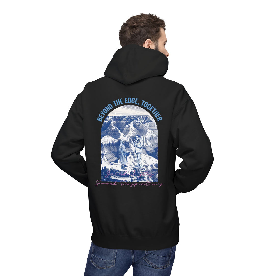 Beyond The Horizon Custom Travel Hoodie, Scenic Landmark Couple Gift