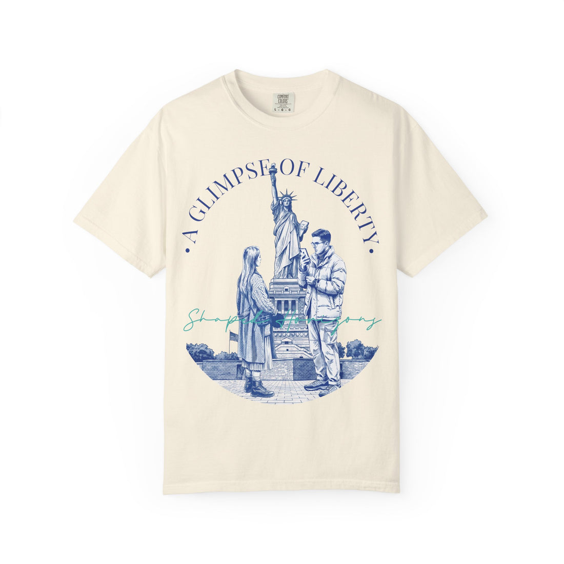 Custom Statue of Liberty Travel Memory T-Shirt - Couple Vacation Gift
