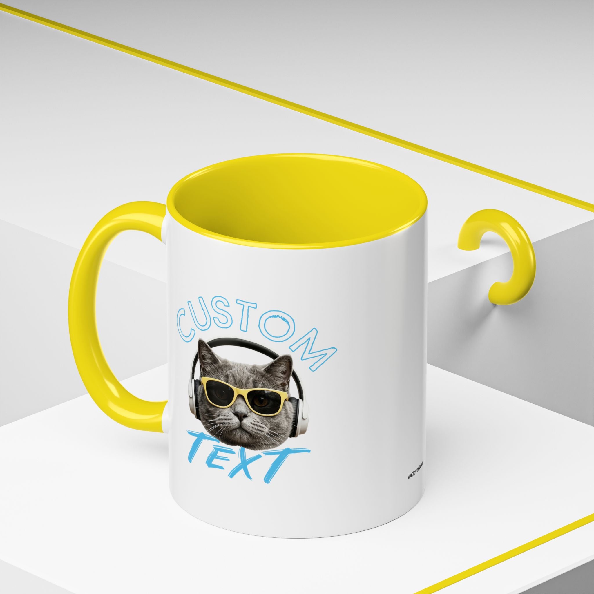Chill Cat Sommerbecher | Personalisierte Katzenfoto-Kaffeetasse mit individuellem Text