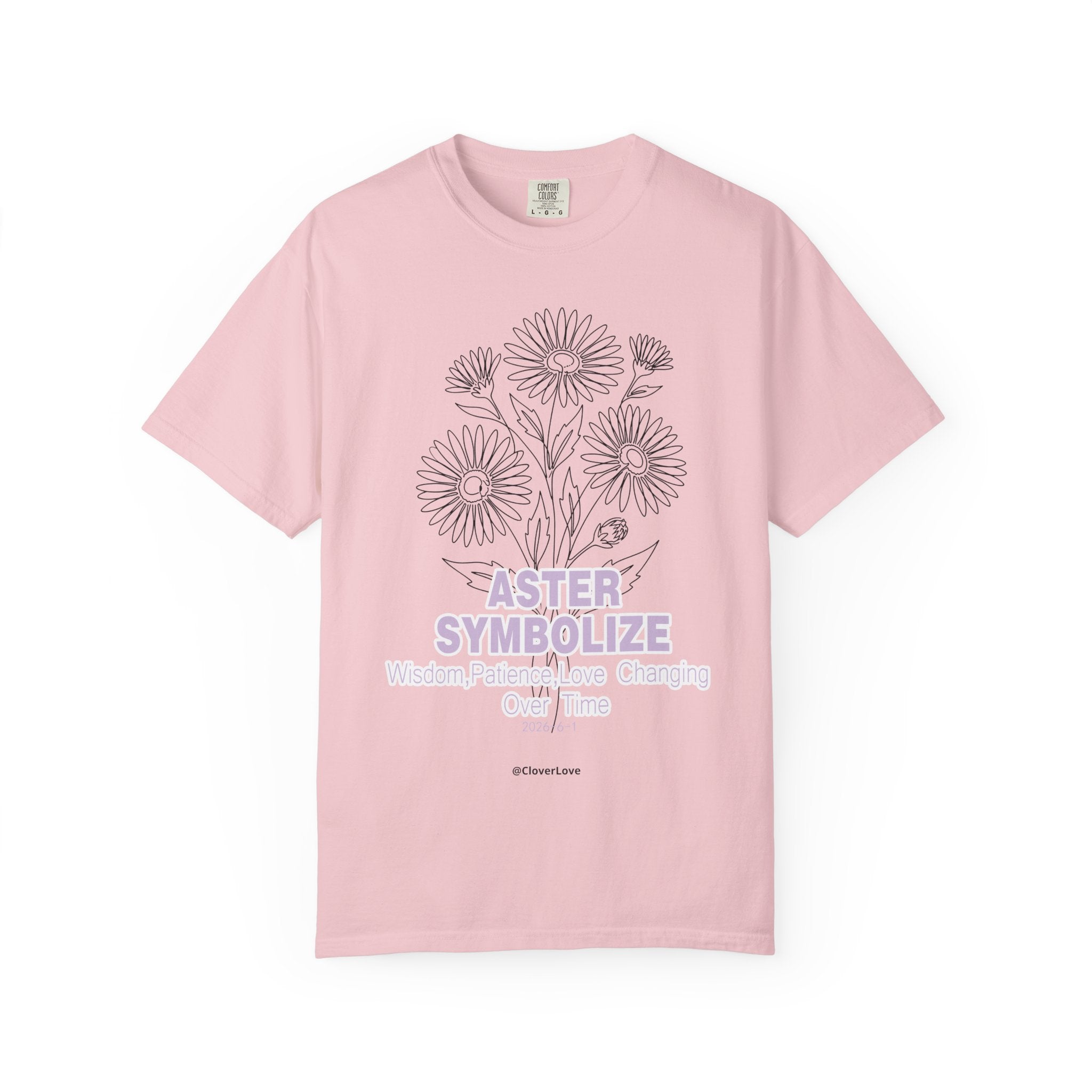 Aster Flower T-Shirt - Botanical Graphic Shirt for Flower Lovers