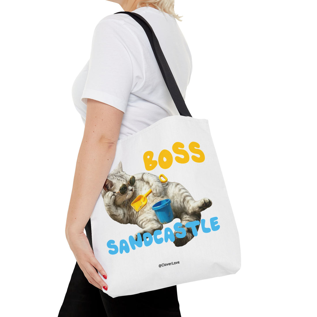 Funny Cat Tote Bag | Custom Pet Photo Personalized Canvas Bag