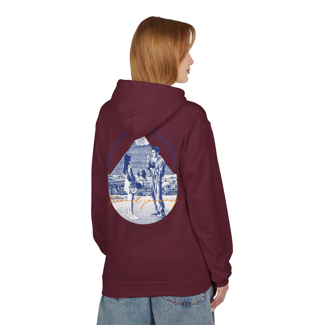 Vintage Reise Hoodie | Pärchen Wahrzeichen Grafik Sweatshirt