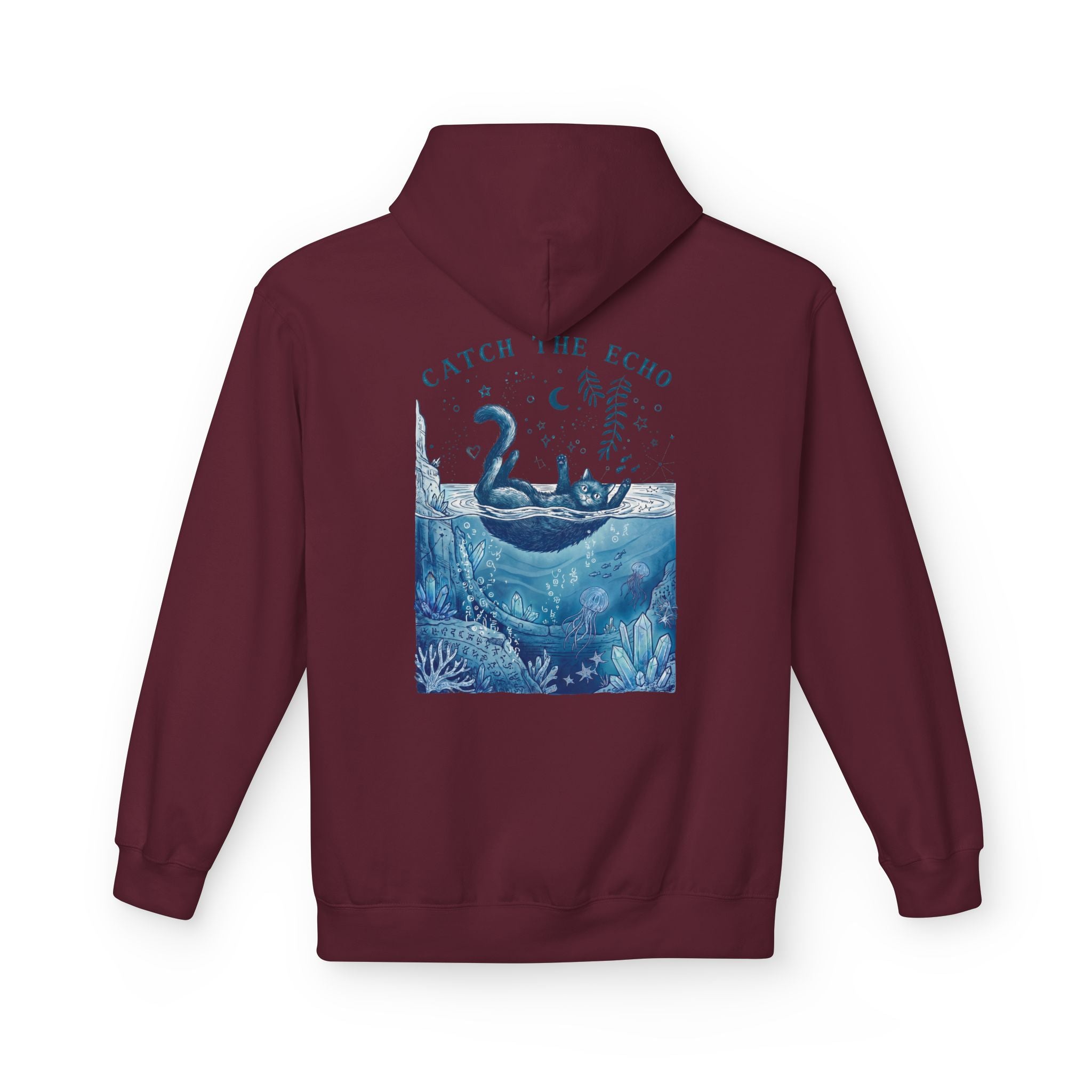 Cat Ocean Adventure Hoodie | Vintage Underwater Graphic Sweatshirt