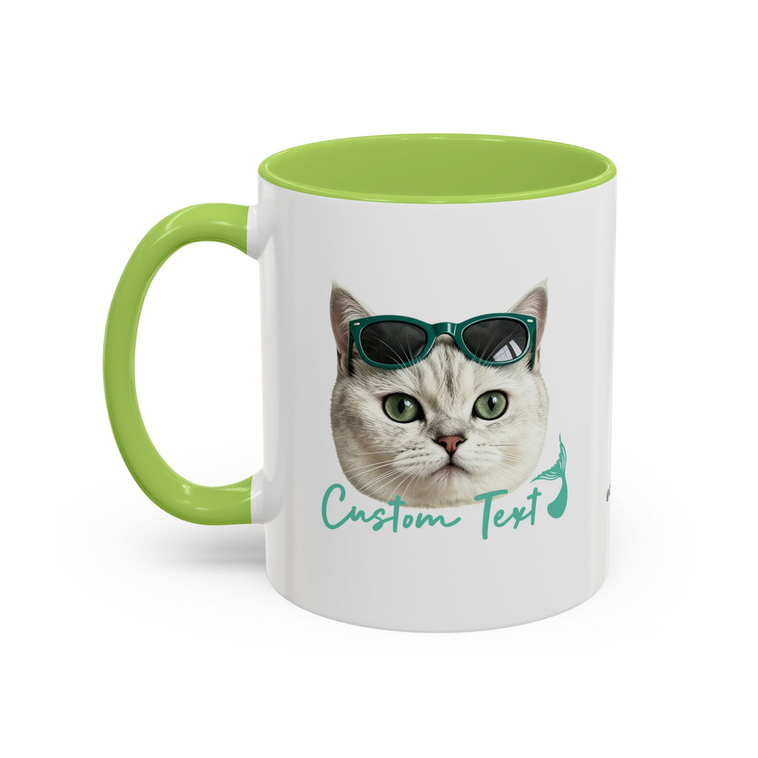 Mermaid Cat Summer Mug | Personalized Cat Coffee Cup With Custom Text