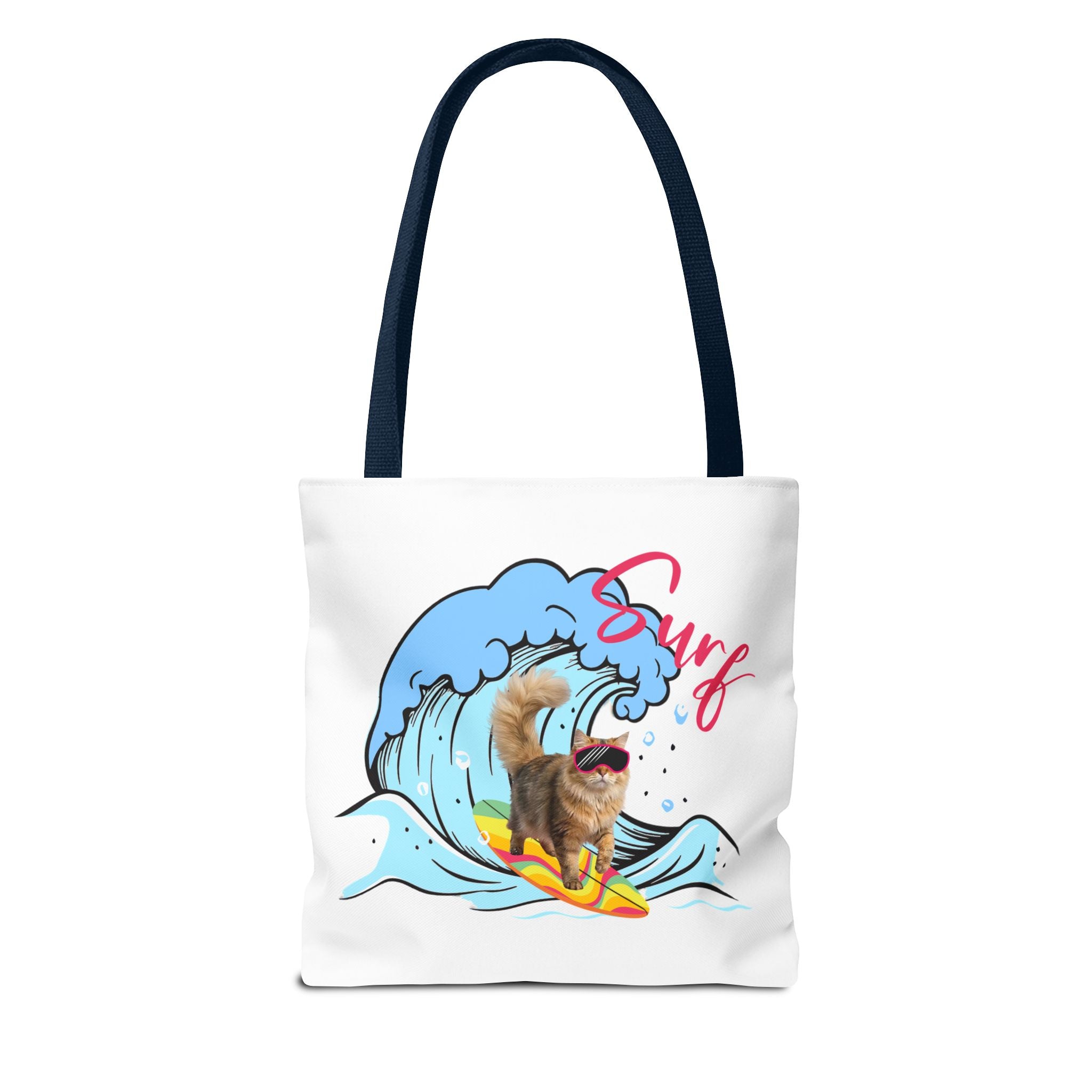 Funny Cat Tote Bag | Custom Pet Photo Shark Summer Bag
