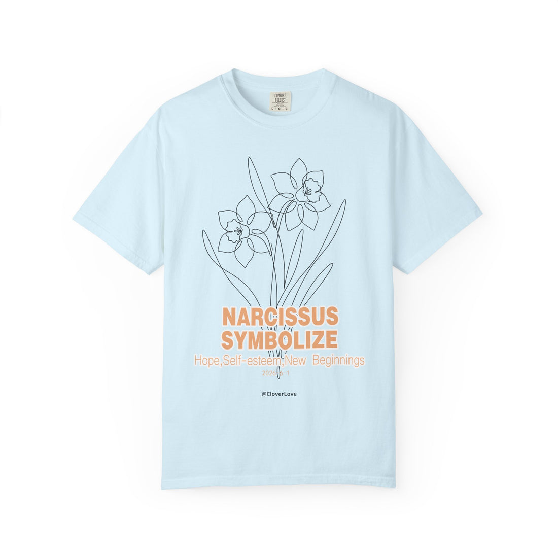 Narcissus Flower T-Shirt - Botanical Graphic Shirt for Flower Lovers