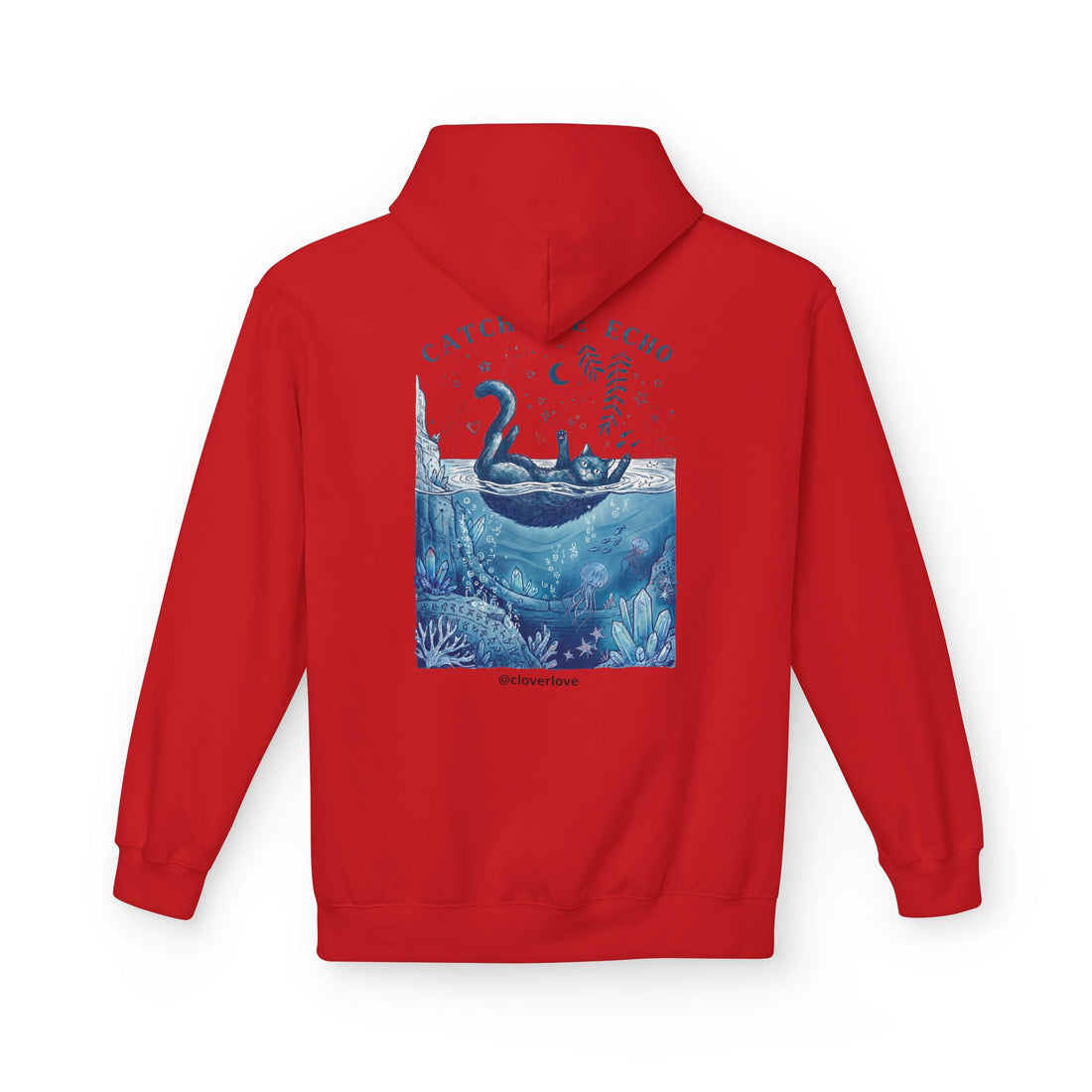 Katzen-Ozean-Abenteuer-Kapuzenpullover | Vintage Unterwasser-Grafik-Sweatshirt