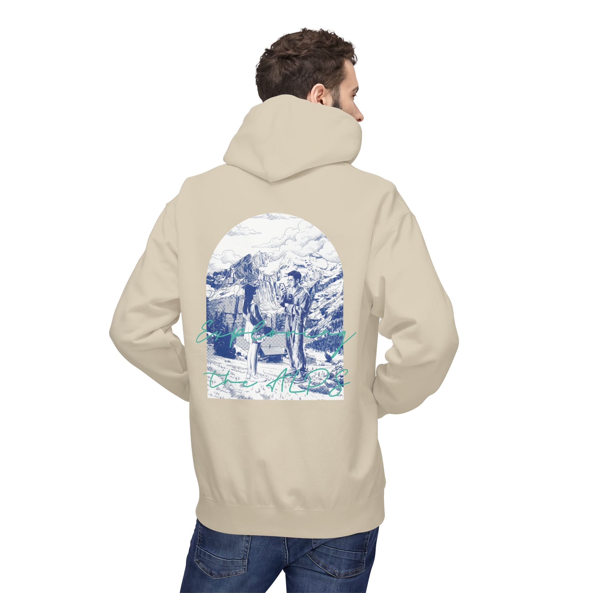 Mountain Travel Hoodie | Adventure Landscape Graphic Pullover