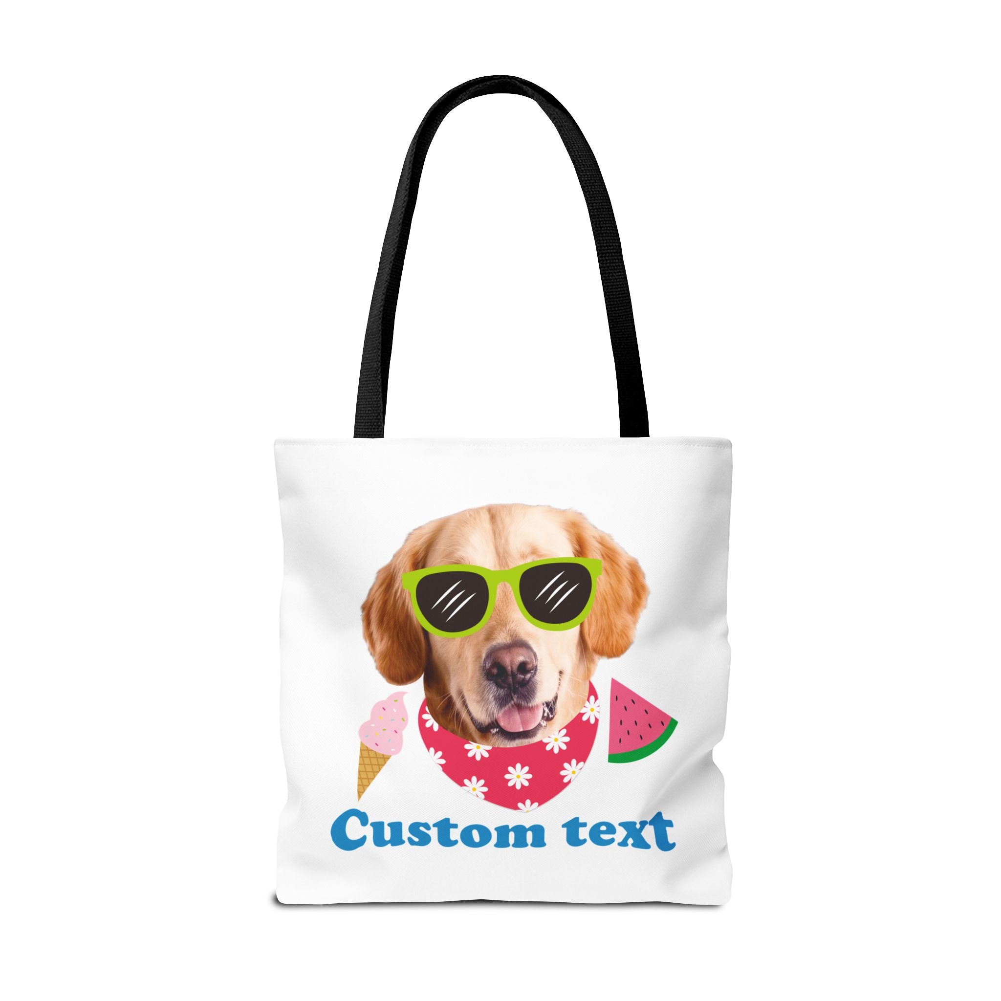 Funny Dog Tote Bag | Personalized Pet Photo Summer Canvas Bag