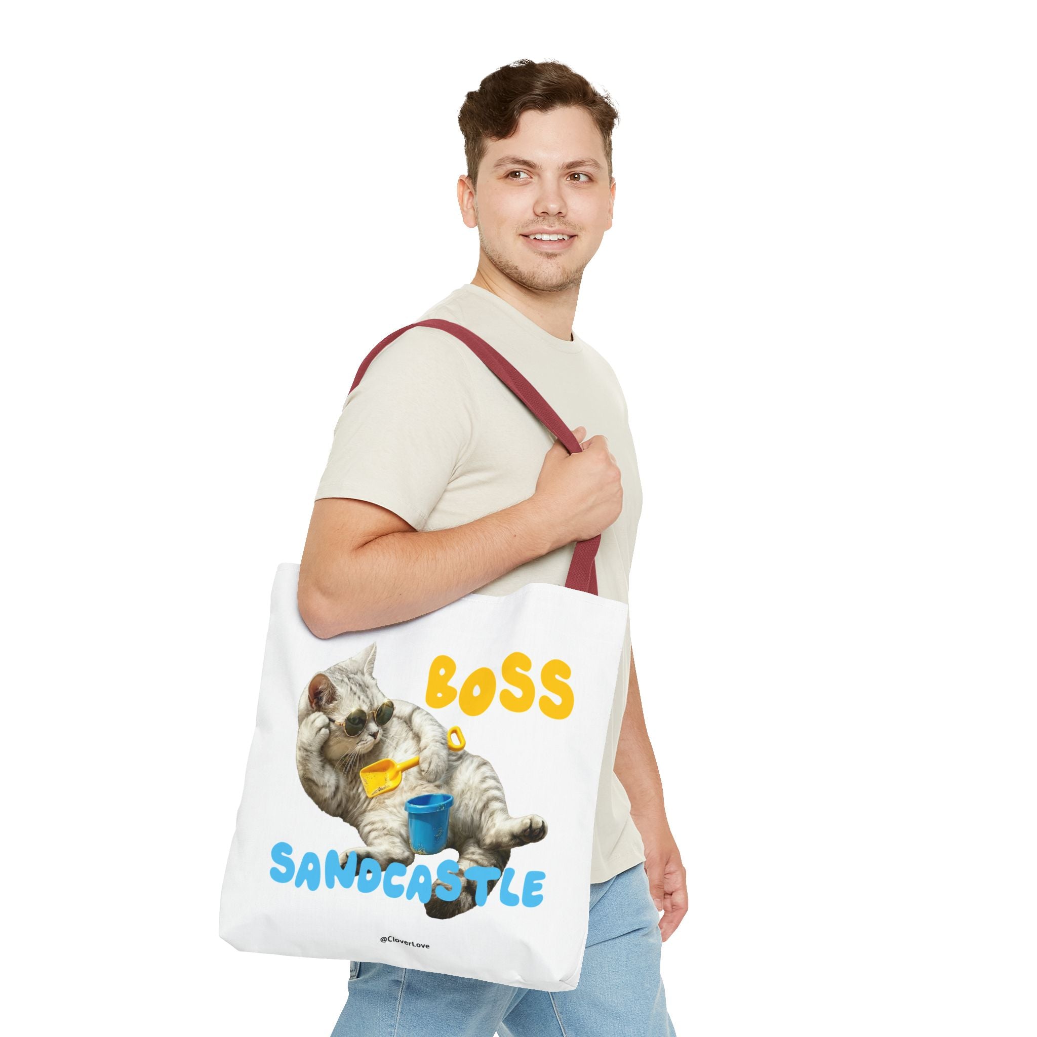 Funny Cat Tote Bag | Custom Pet Photo Personalized Canvas Bag