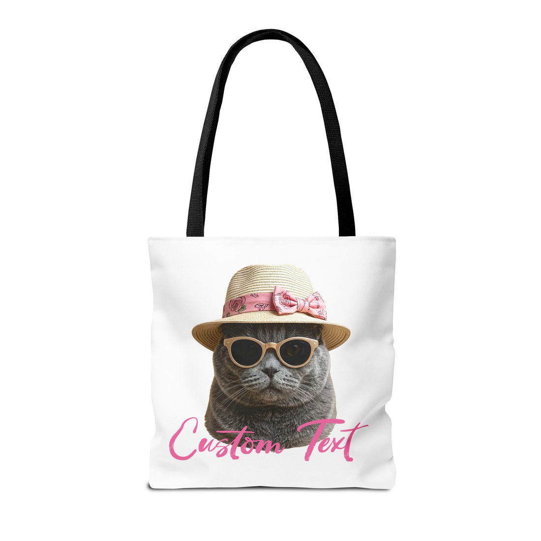 Summer Cat Tote Bag | Personalized Cat Photo Canvas Bag