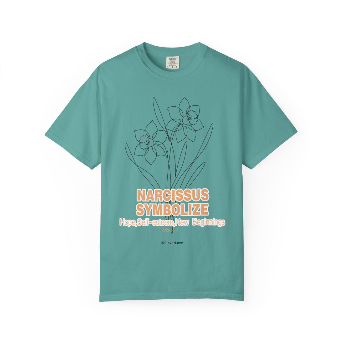 Narcissus Flower T-Shirt - Botanical Graphic Shirt for Flower Lovers