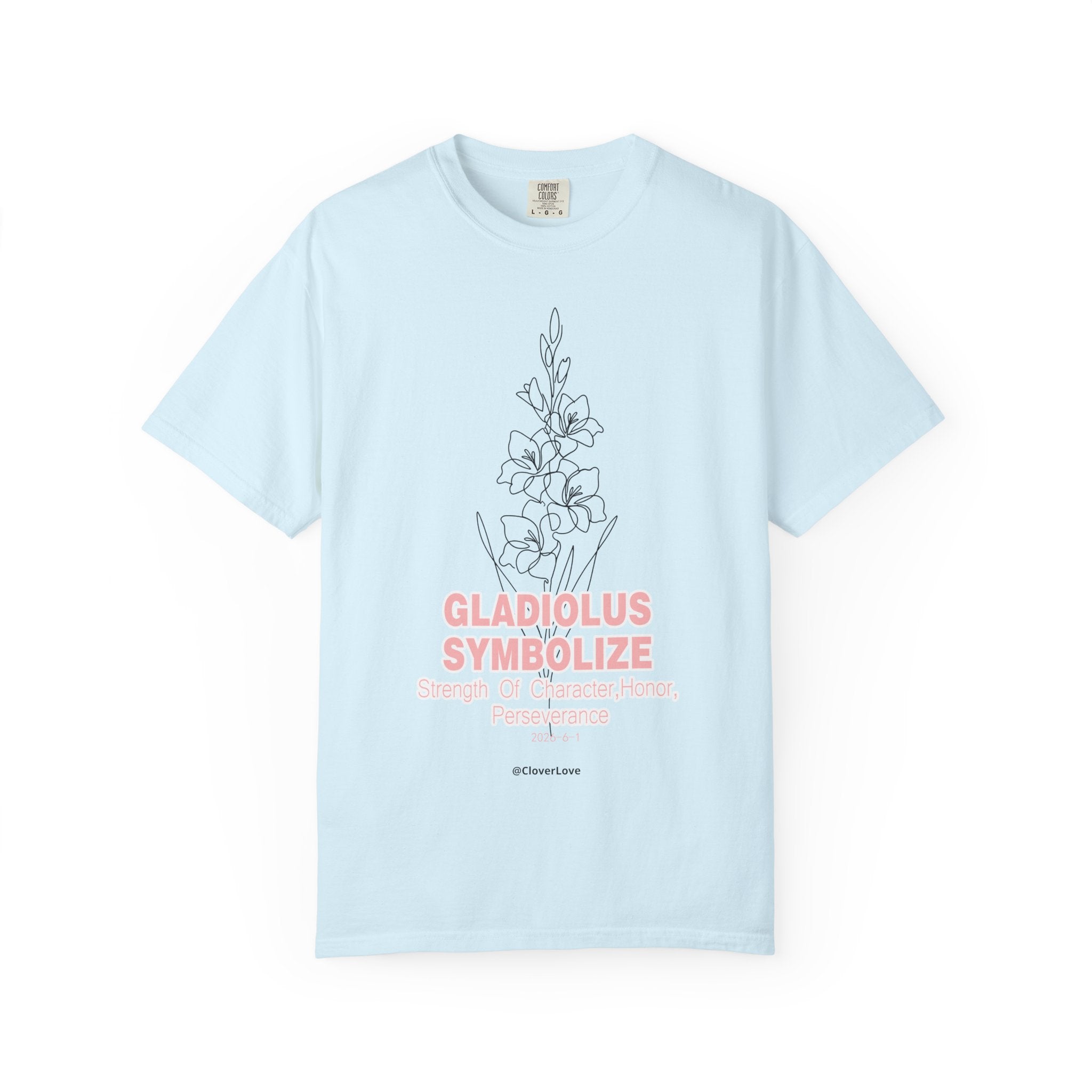 Gladiolus Flower T-Shirt - Inspirational Botanical Graphic Shirt for Flower Lovers
