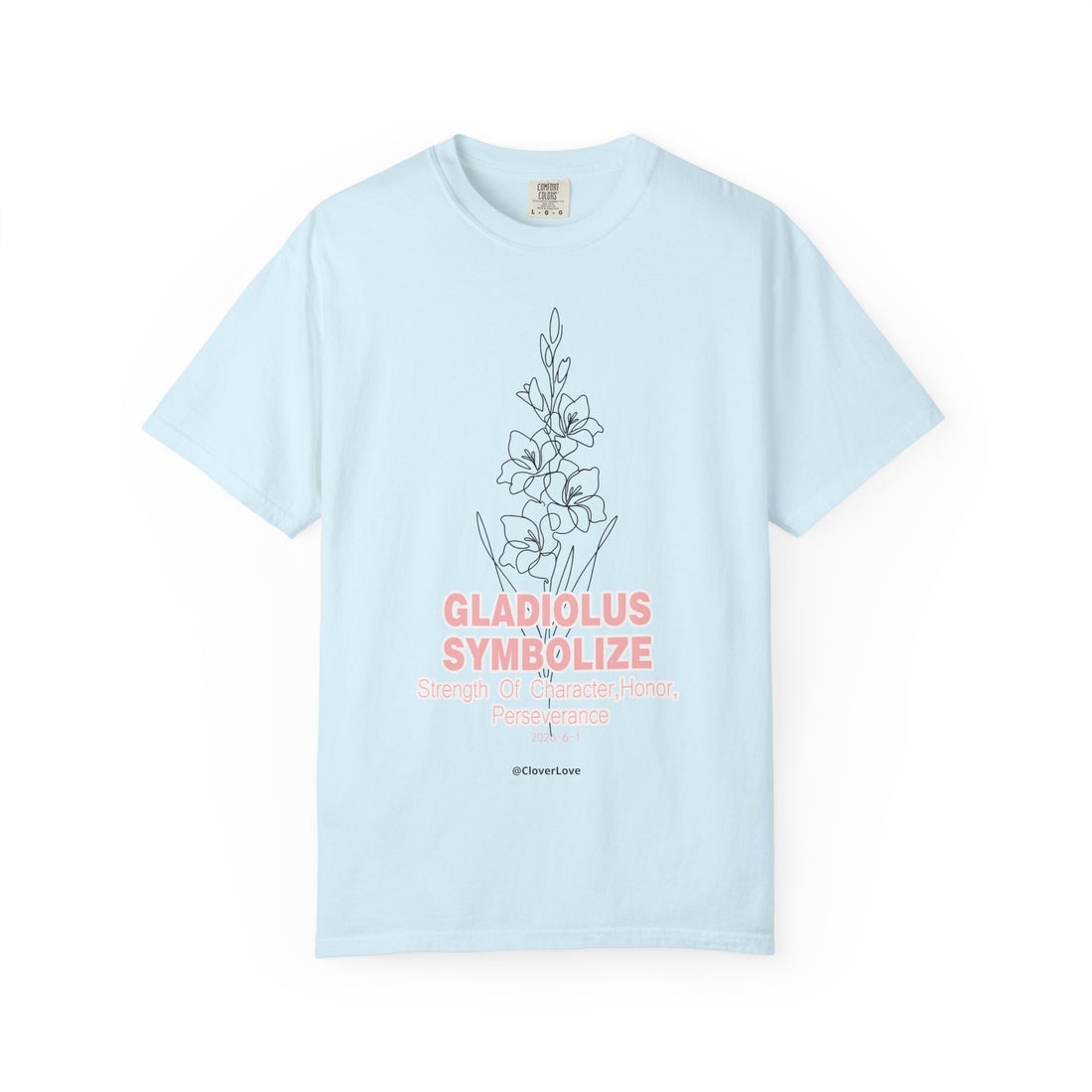 Gladiolus Flower T-Shirt - Inspirational Botanical Graphic Shirt for Flower Lovers