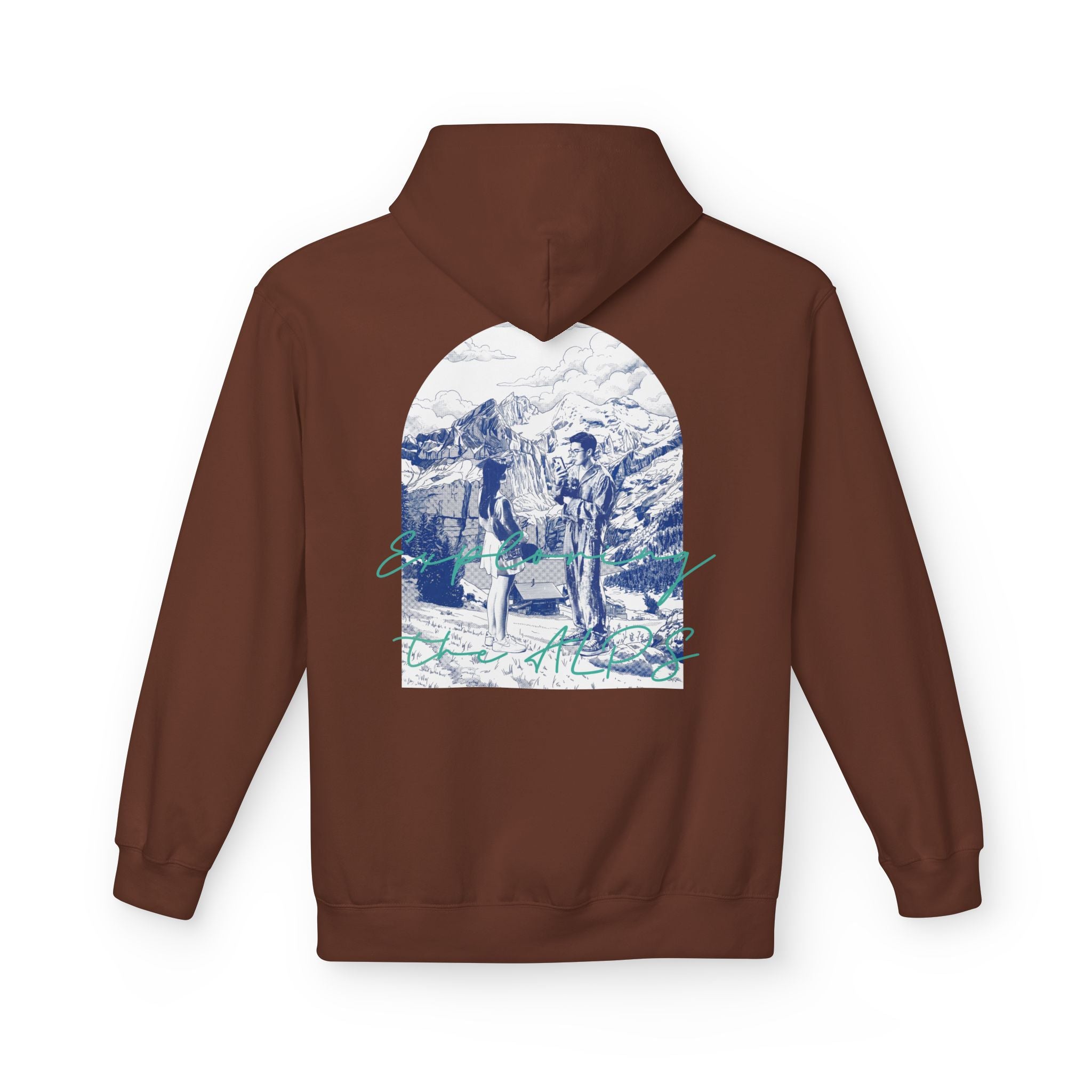 Mountain Travel Hoodie | Adventure Landscape Graphic Pullover