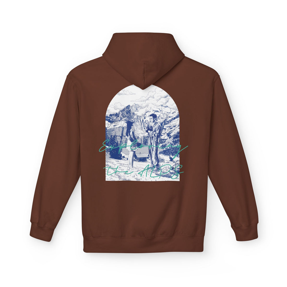 Mountain Travel Hoodie | Adventure Landscape Graphic Pullover