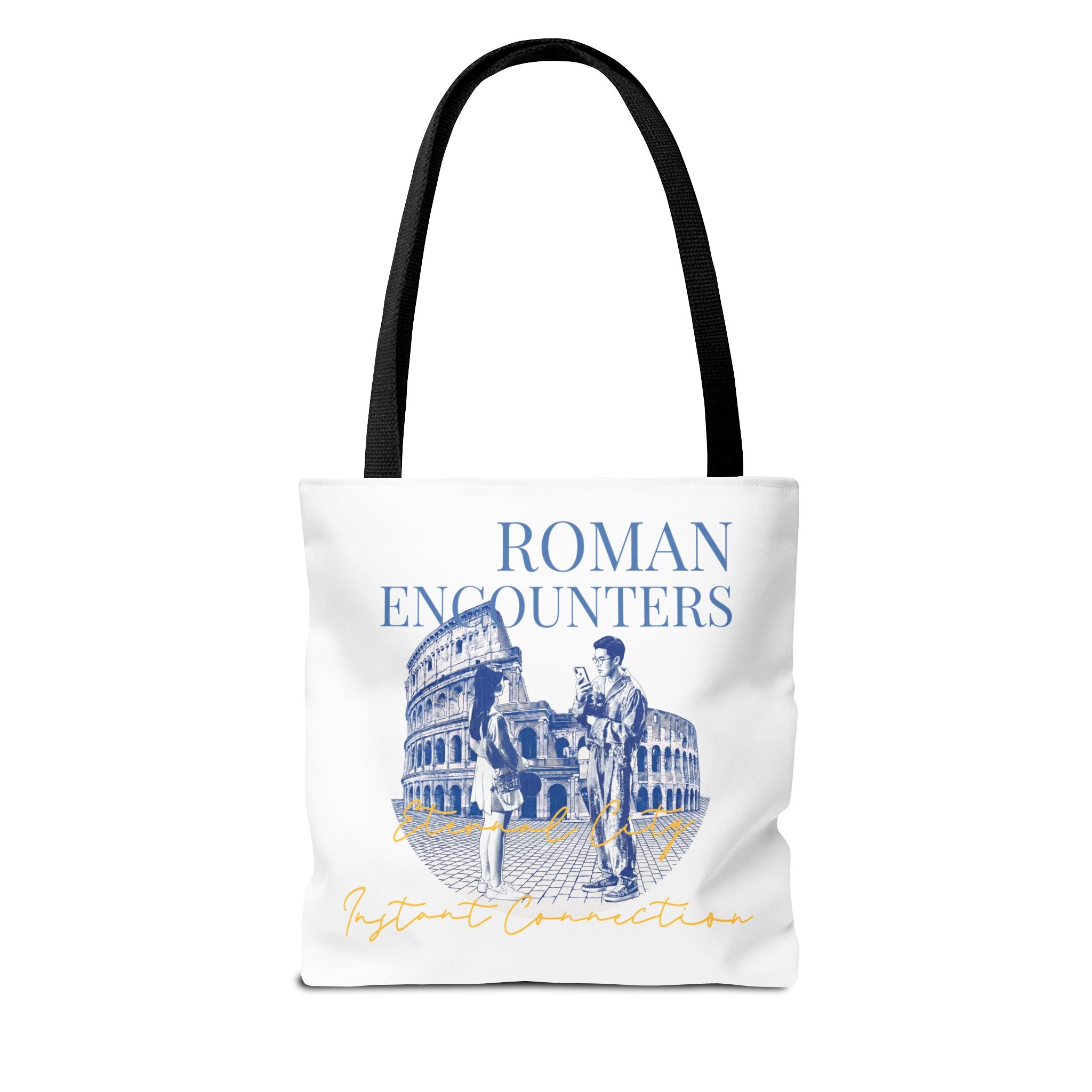 Roman Encounter Travel Tote Bag | Vintage Italy Rome Colosseum Canvas Tote Bag for Travel Lovers